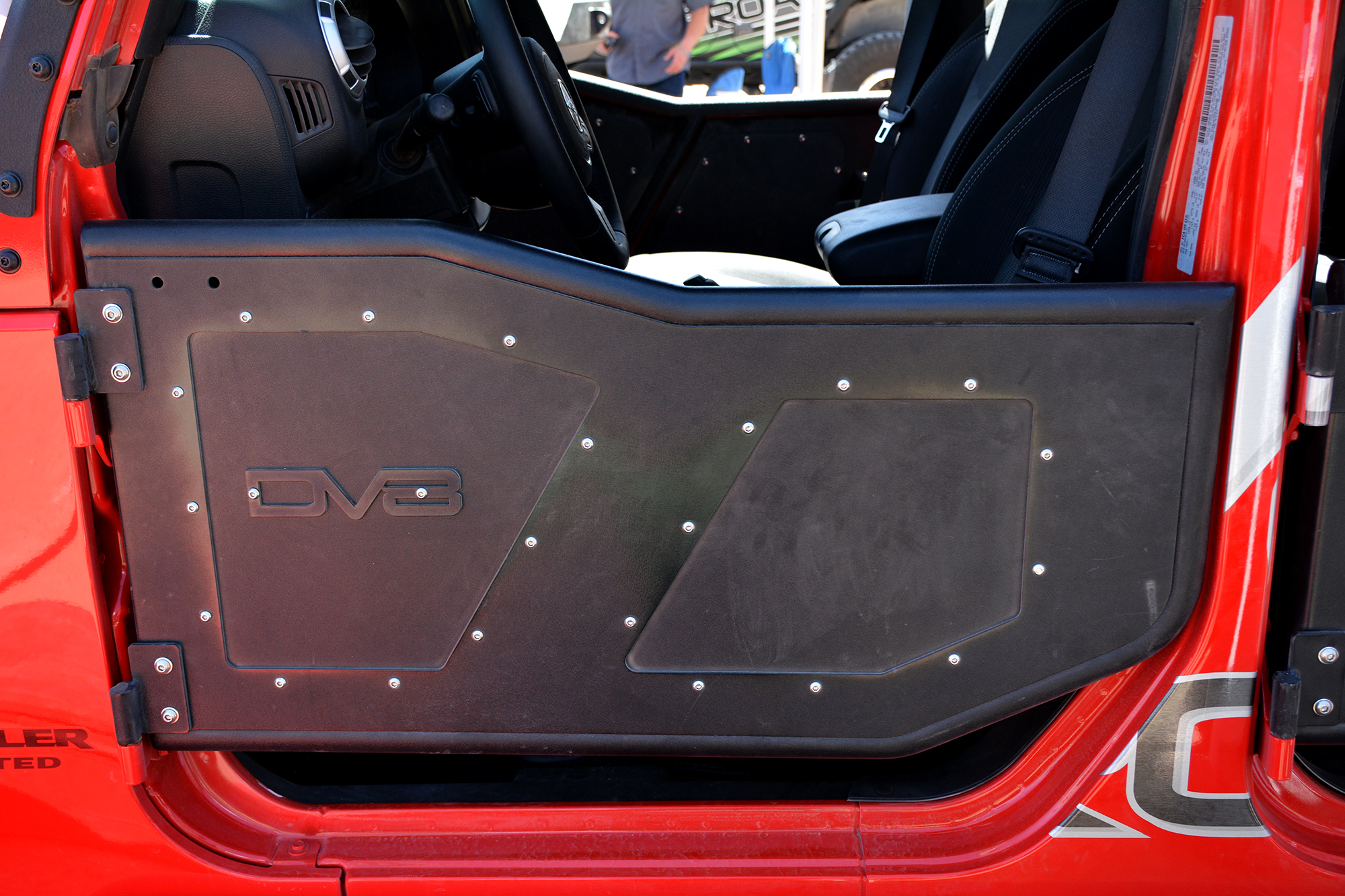 DV8 Offroad Rock Doors; Plated Steel; Front RDSTTB-01F