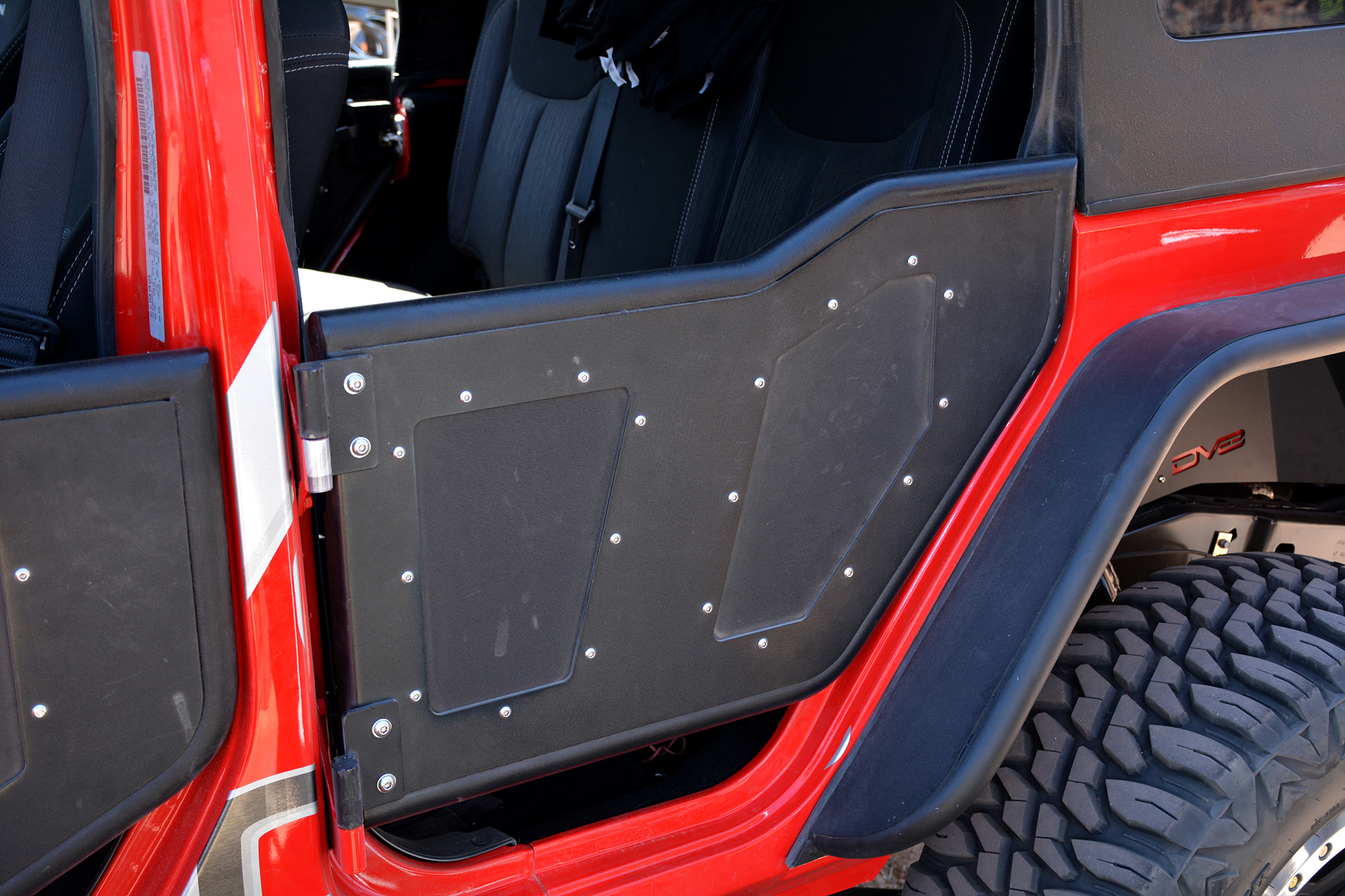 DV8 Offroad Rock Doors; Plated Steel; Rear RDSTTB-01R