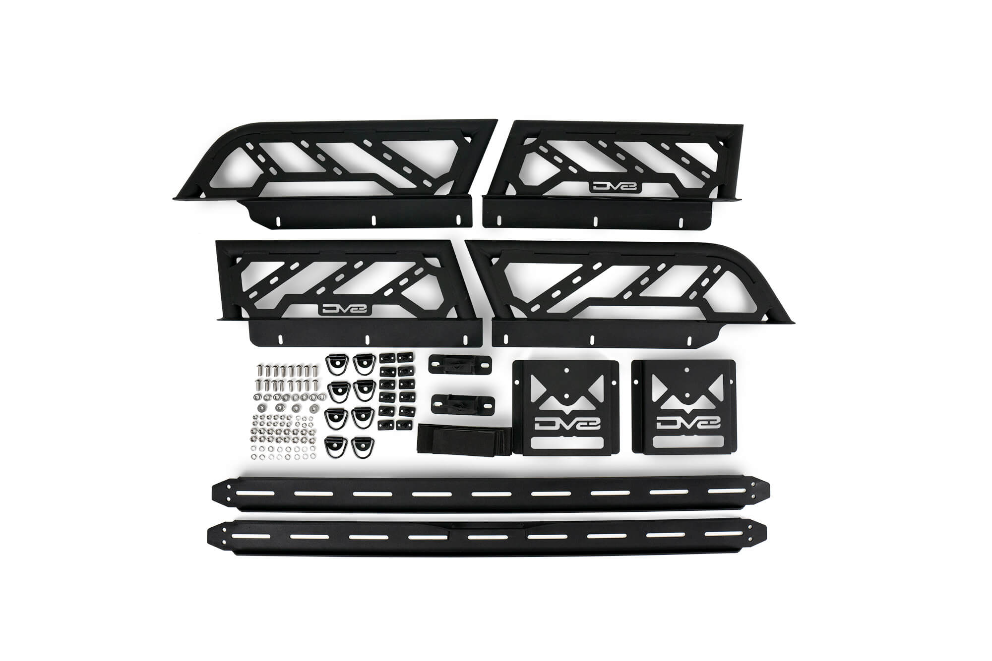 DV8 Offroad 20-22 JEEP GLADIATOR JT AND 15-21 TOYOTA TACOMA 2PC ADJUSTABLE OVERLAND RACK RRUN-01