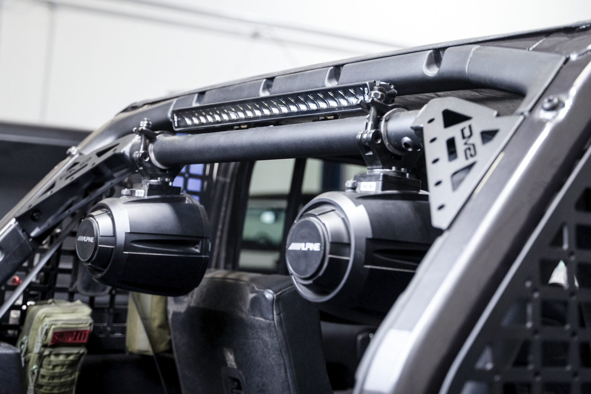 DV8 Offroad Jeep Wrangler JL Rear Speaker & Light Bar Mount SBJL-01