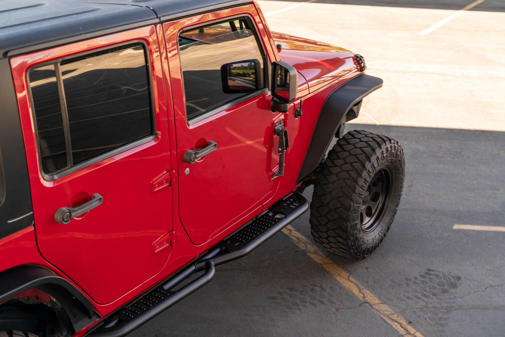 DV8 Offroad 4-Door Jeep Wrangler JK OE Plus Side Steps SRJK-08