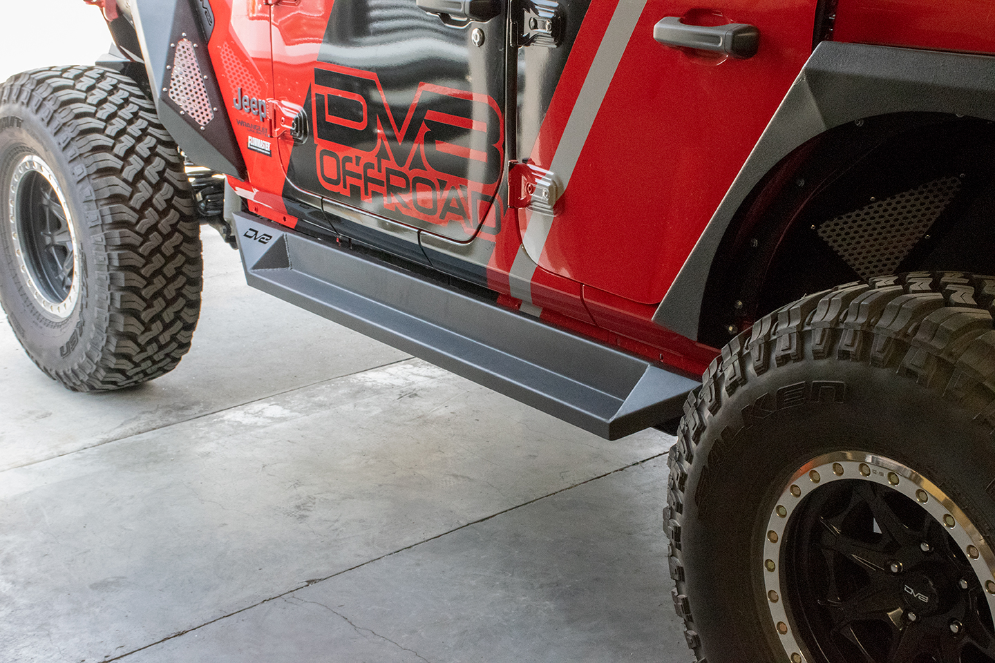 DV8 Offroad Plated Slider with Step SRJL-04