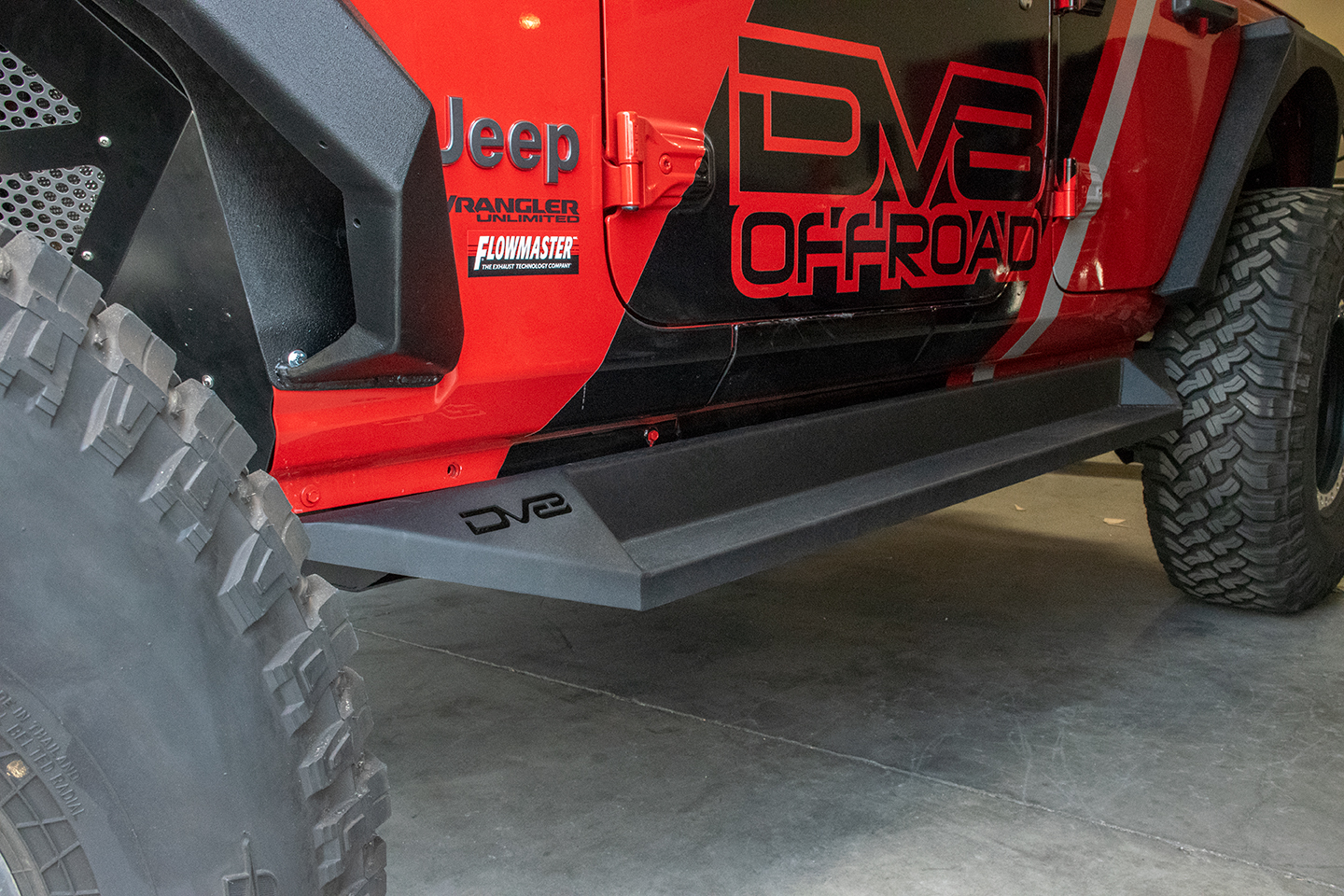 DV8 Offroad Plated Slider with Step SRJL-04