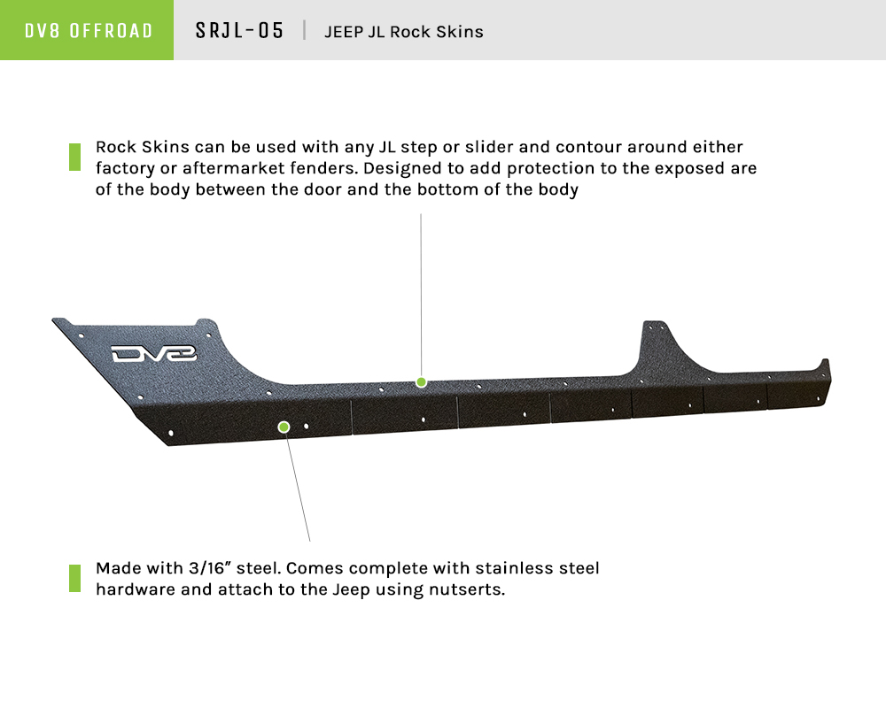 DV8 Offroad Rock Skins SRJL-05