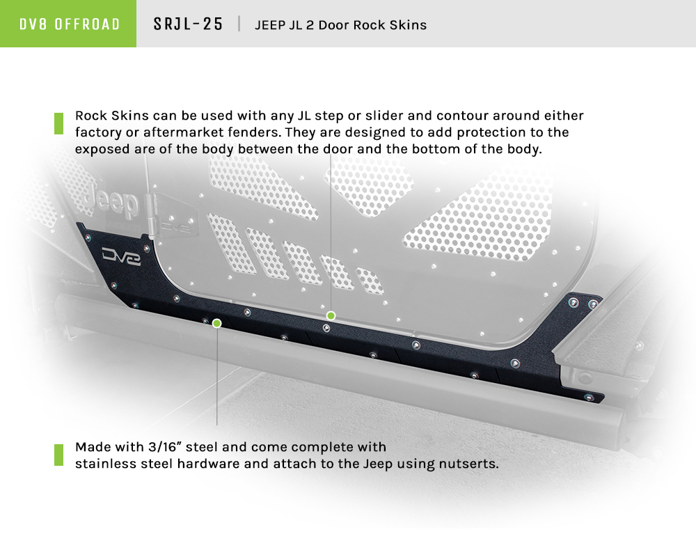 DV8 Offroad Rock Skins SRJL-25