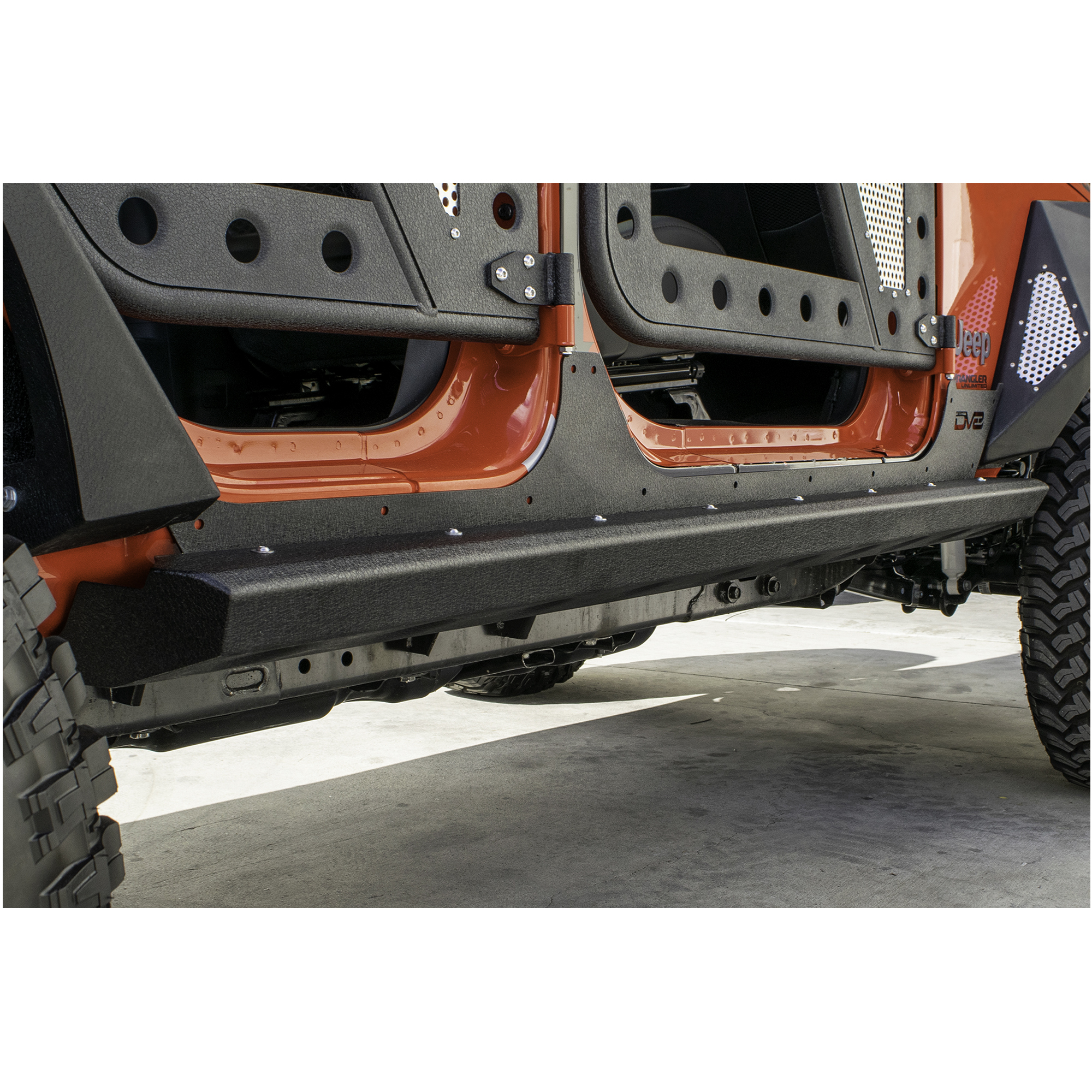 DV8 Offroad Rock Slider with Rock Skin SRSOTB-13