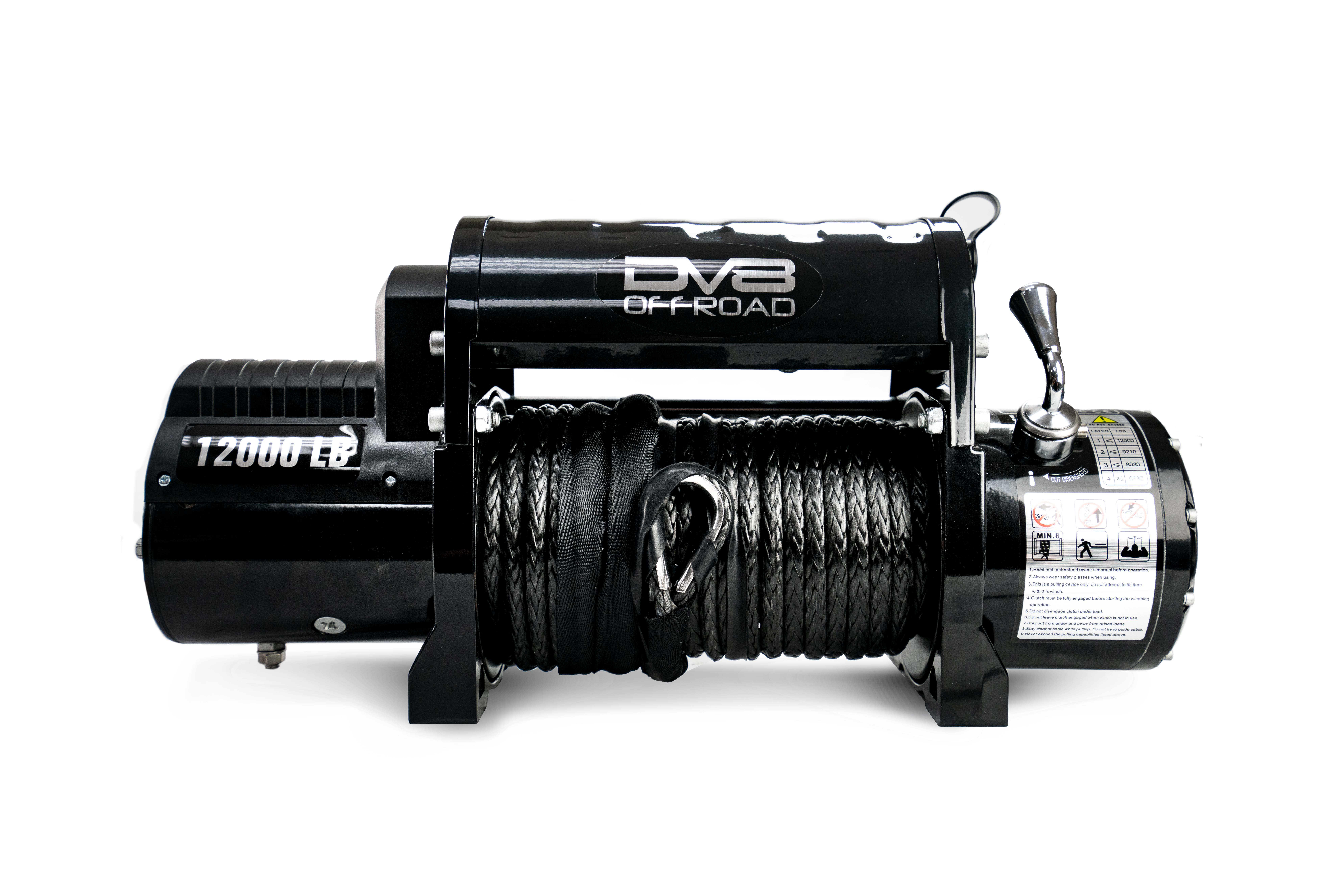 DV8 Offroad 12,000 lbs. Winch with Synthetic Rope WB12SR