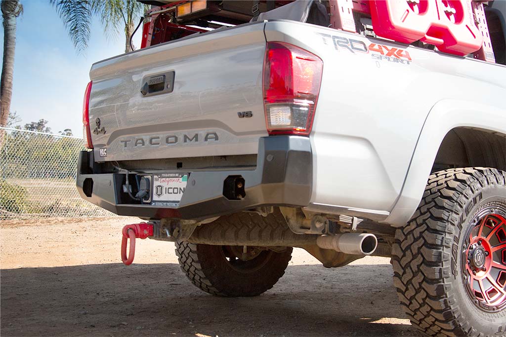 ICON Impact Series Offroad Armor 16-23 TOYOTA TACOMA REAR BUMPER 56221