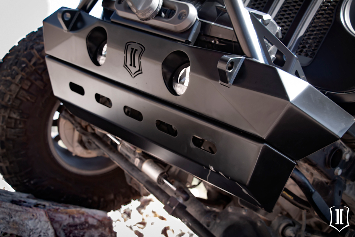 ICON Impact Series Offroad Armor 18-UP JEEP JL / 20-UP JT PRO SERIES FRONT BUMPER SKID 25159
