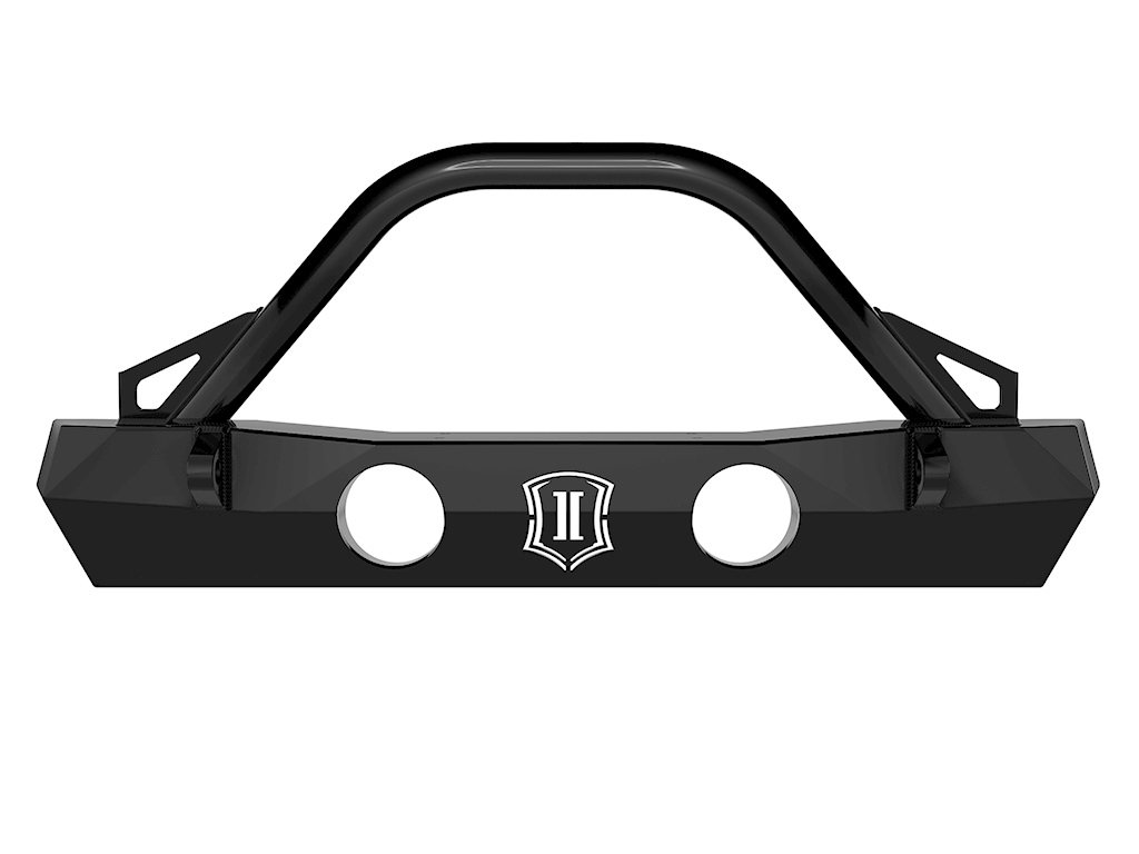ICON Impact Series Offroad Armor 18-UP JEEP JL / 20-UP JT PRO SERIES FRONT BUMPER W/ BAR & TABS 25164