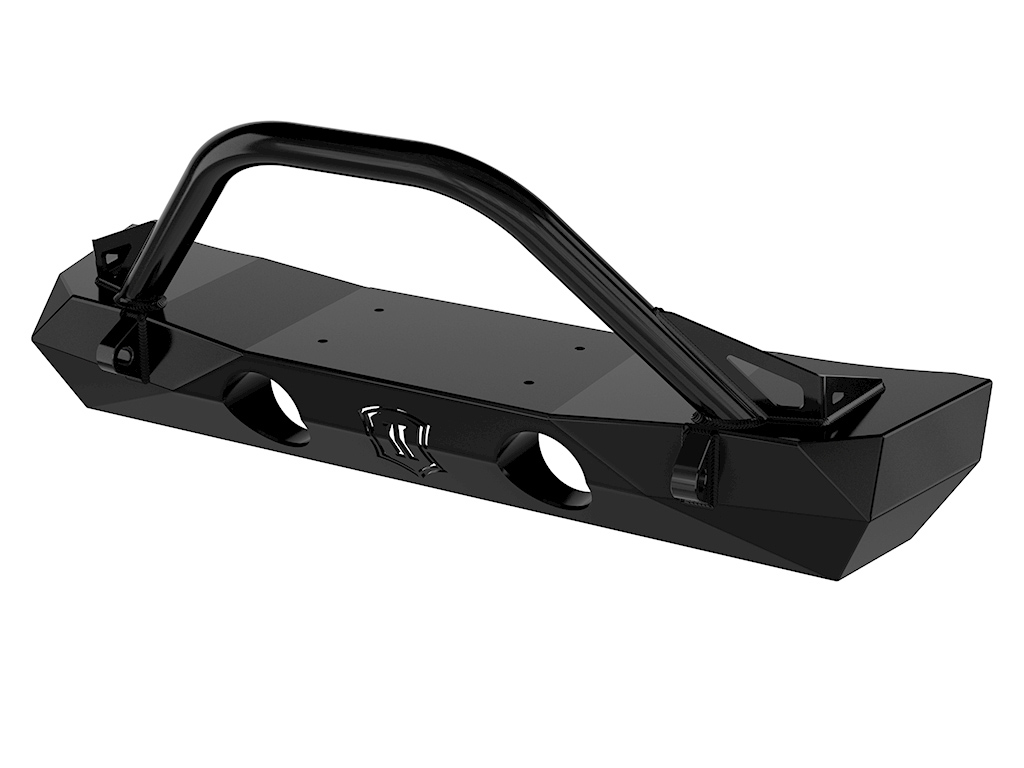 ICON Impact Series Offroad Armor 18-UP JEEP JL / 20-UP JT PRO SERIES FRONT BUMPER W/ BAR & TABS 25164