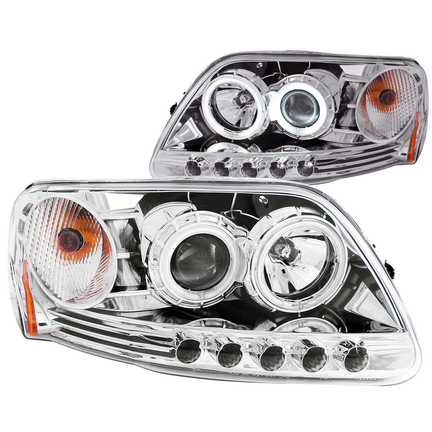 ANZO USA Projector Headlight Set w/Halo 111054