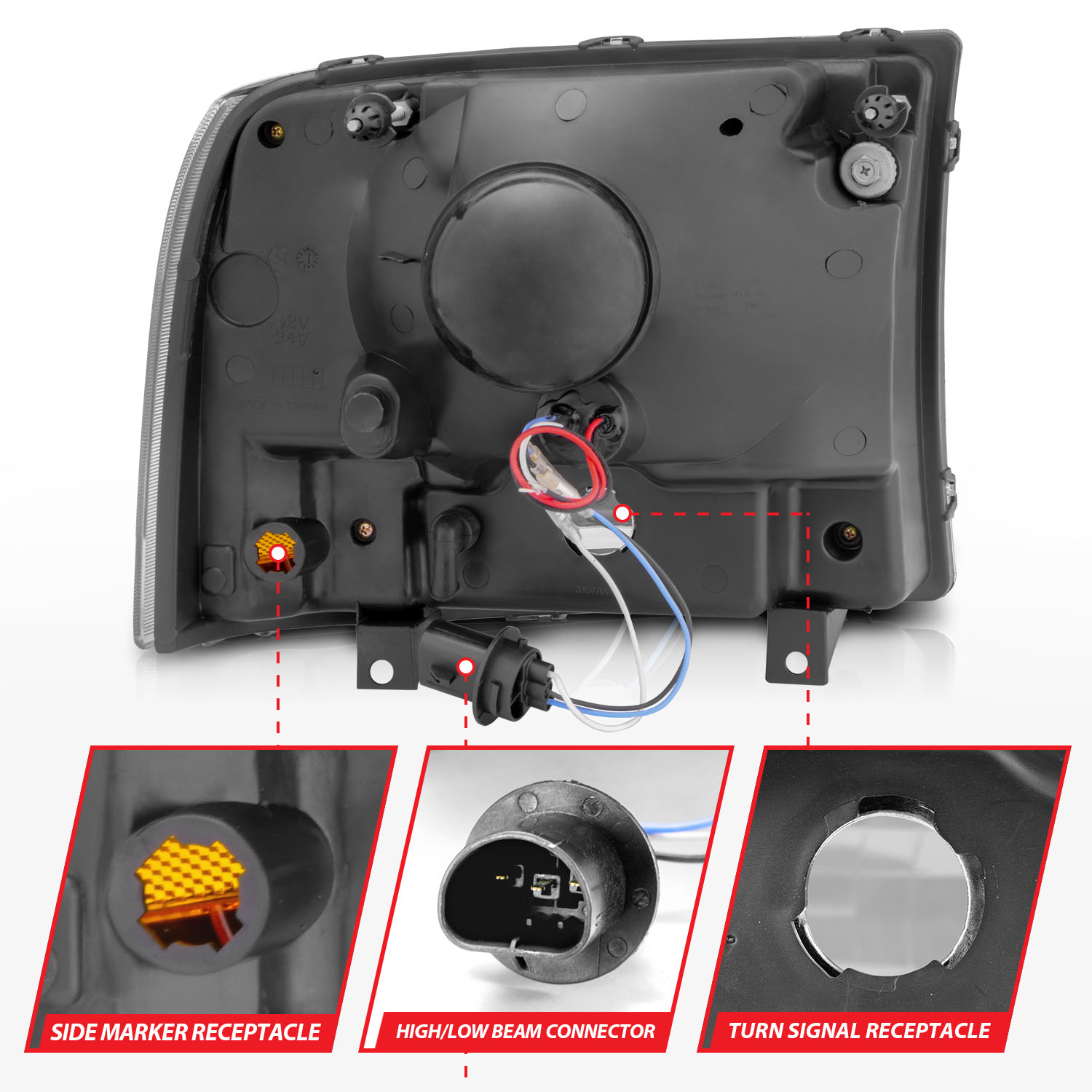 ANZO USA Crystal Headlight Set 111088