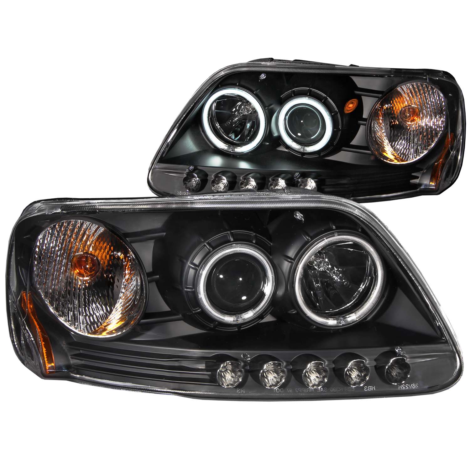 ANZO USA Projector Headlight Set w/Halo 111097