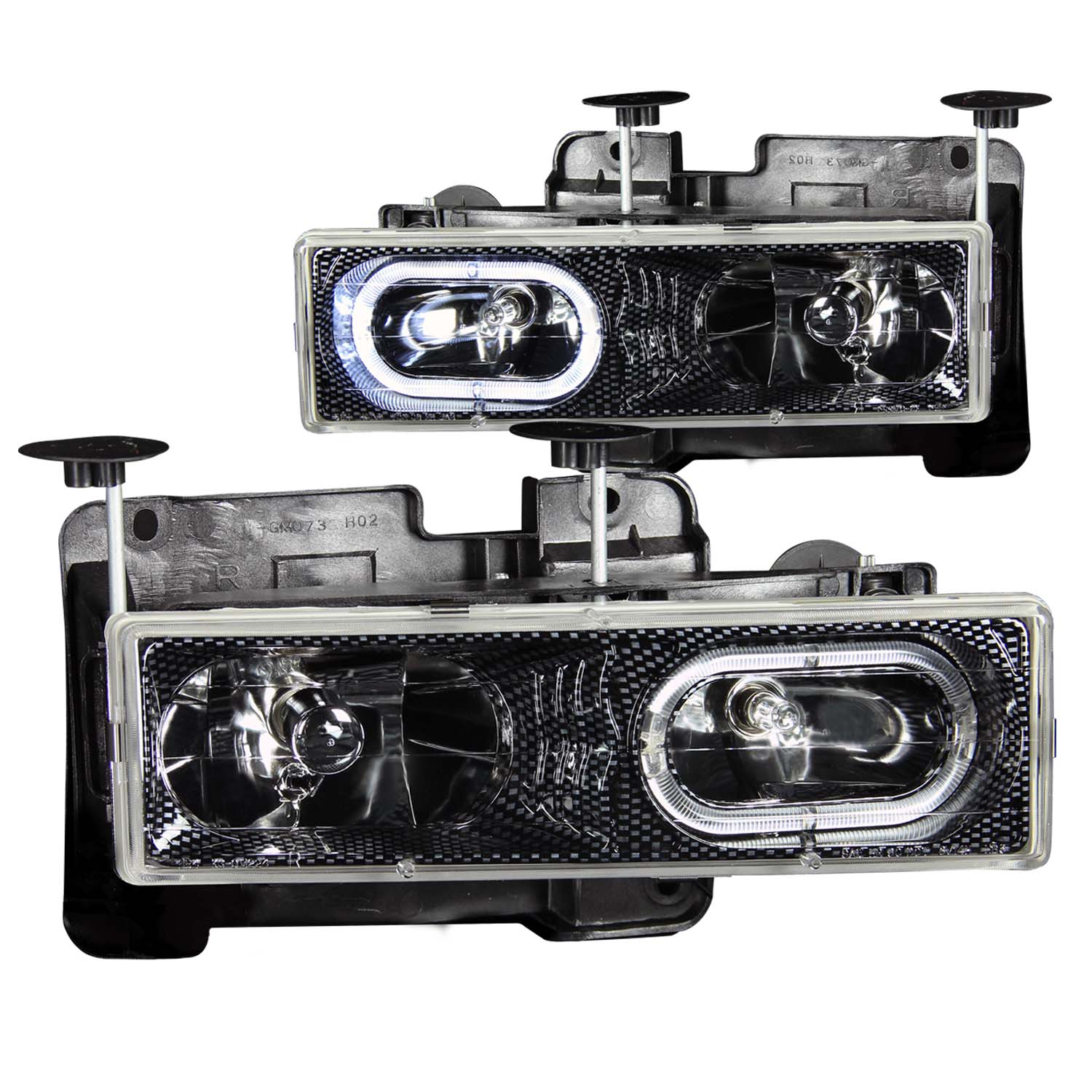 ANZO USA Crystal Headlight Set w/Halo 111005