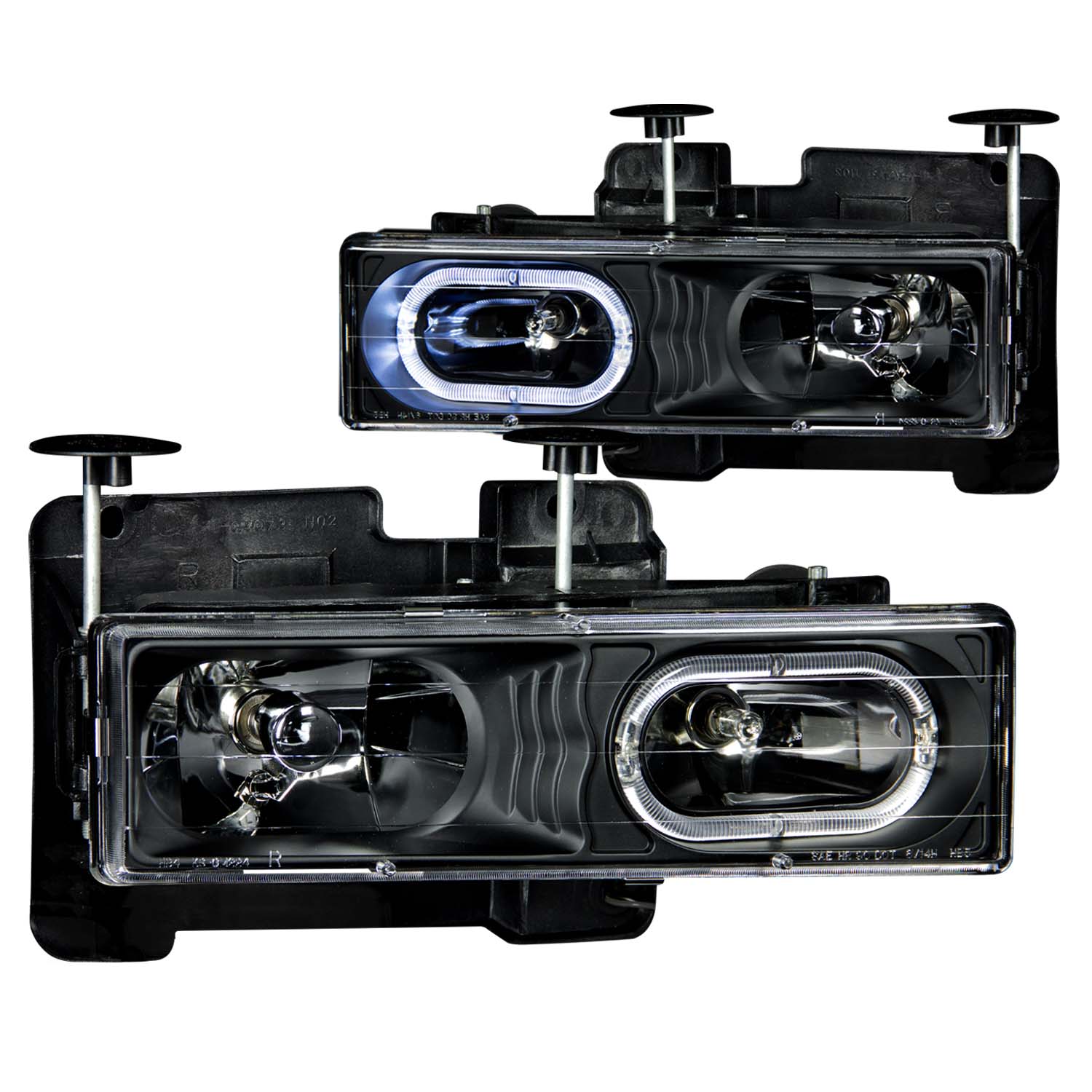 ANZO USA Crystal Headlight Set w/Halo 111007