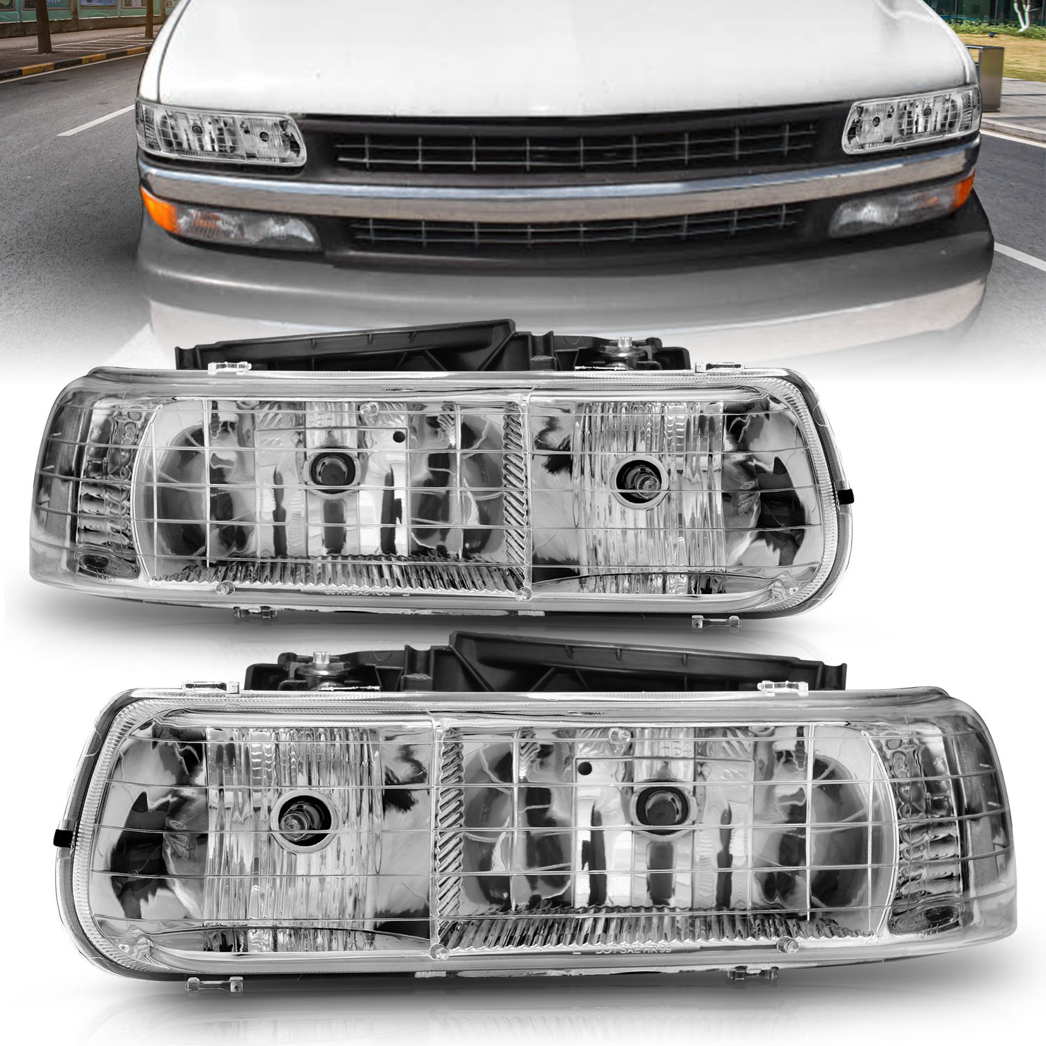 ANZO USA Crystal Headlight Set 111011