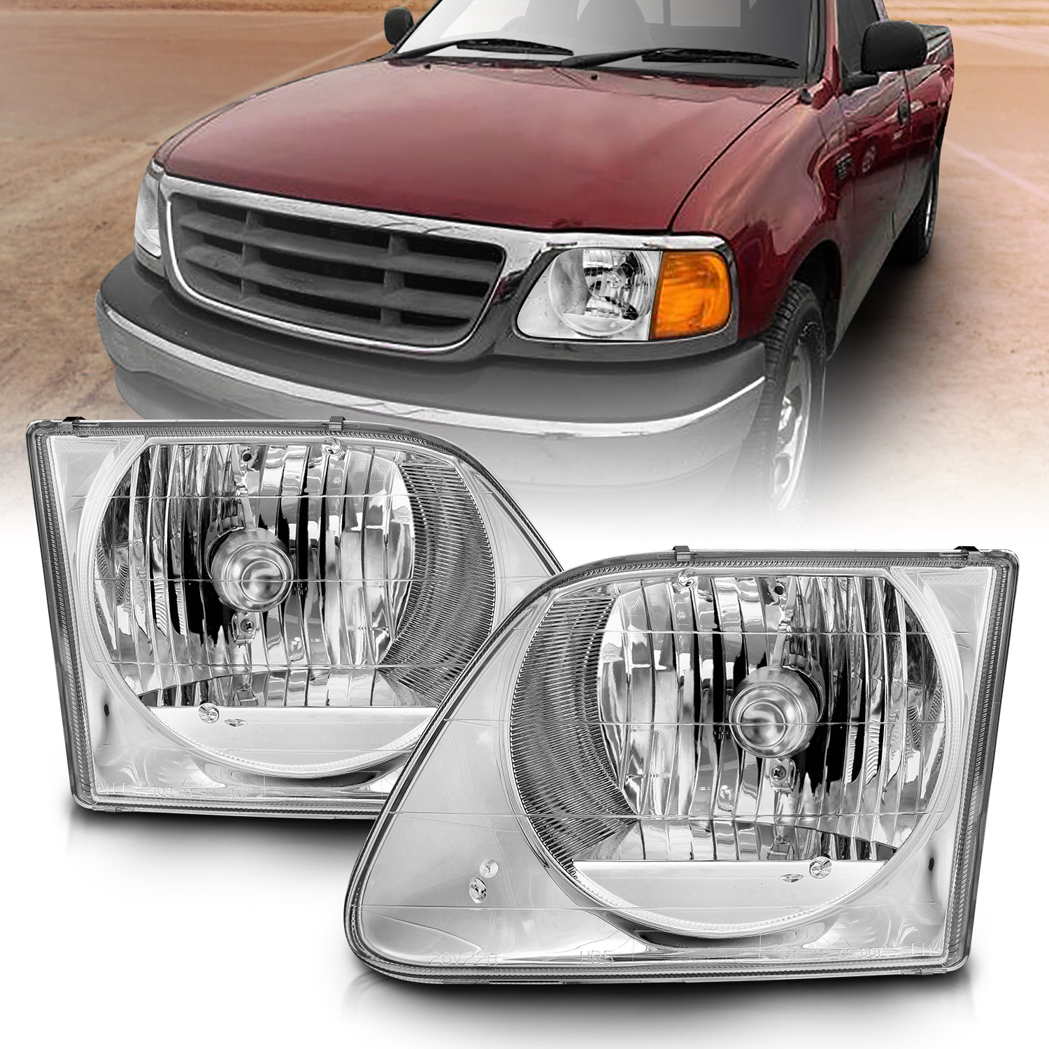 ANZO USA Crystal Headlight Set 111030