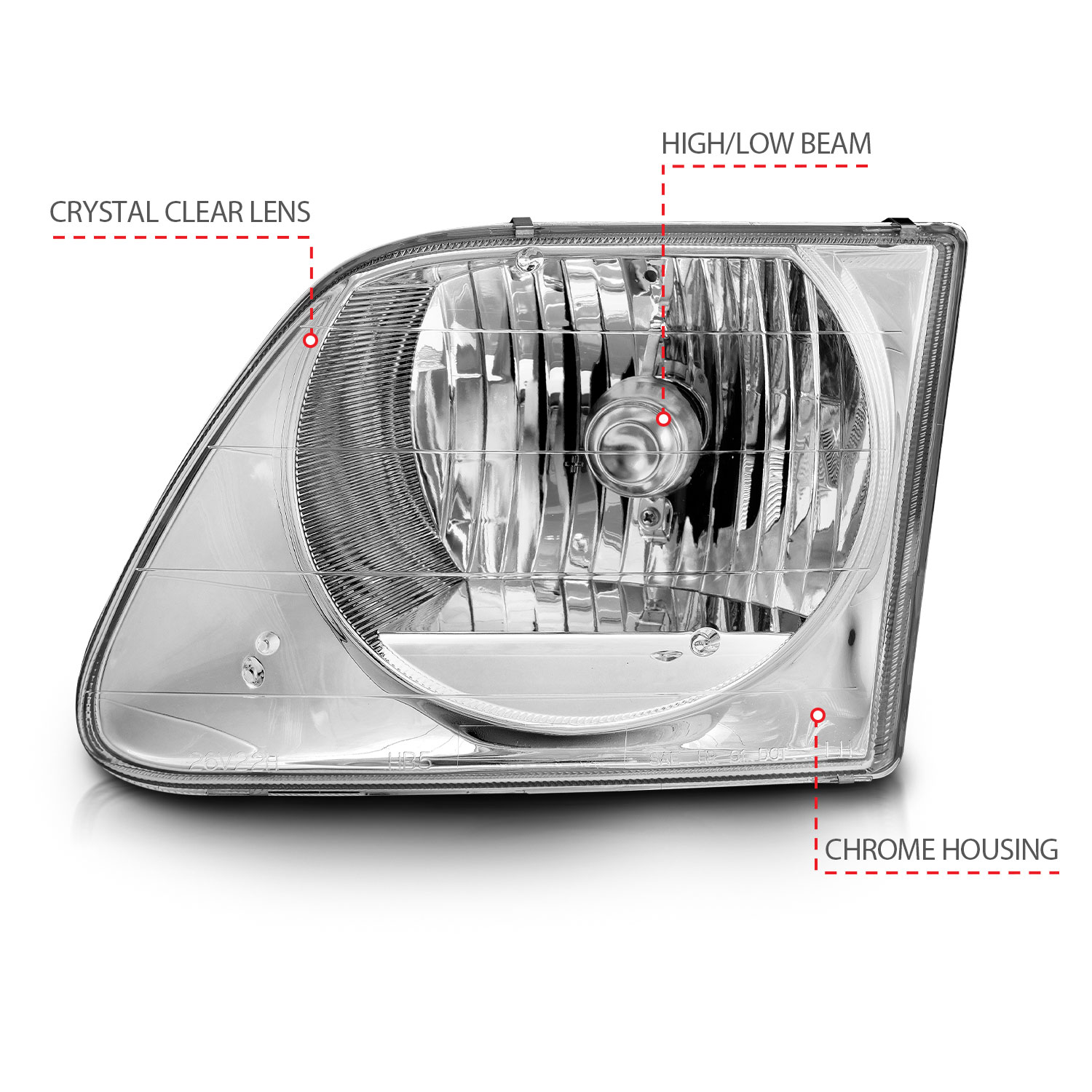 ANZO USA Crystal Headlight Set 111030