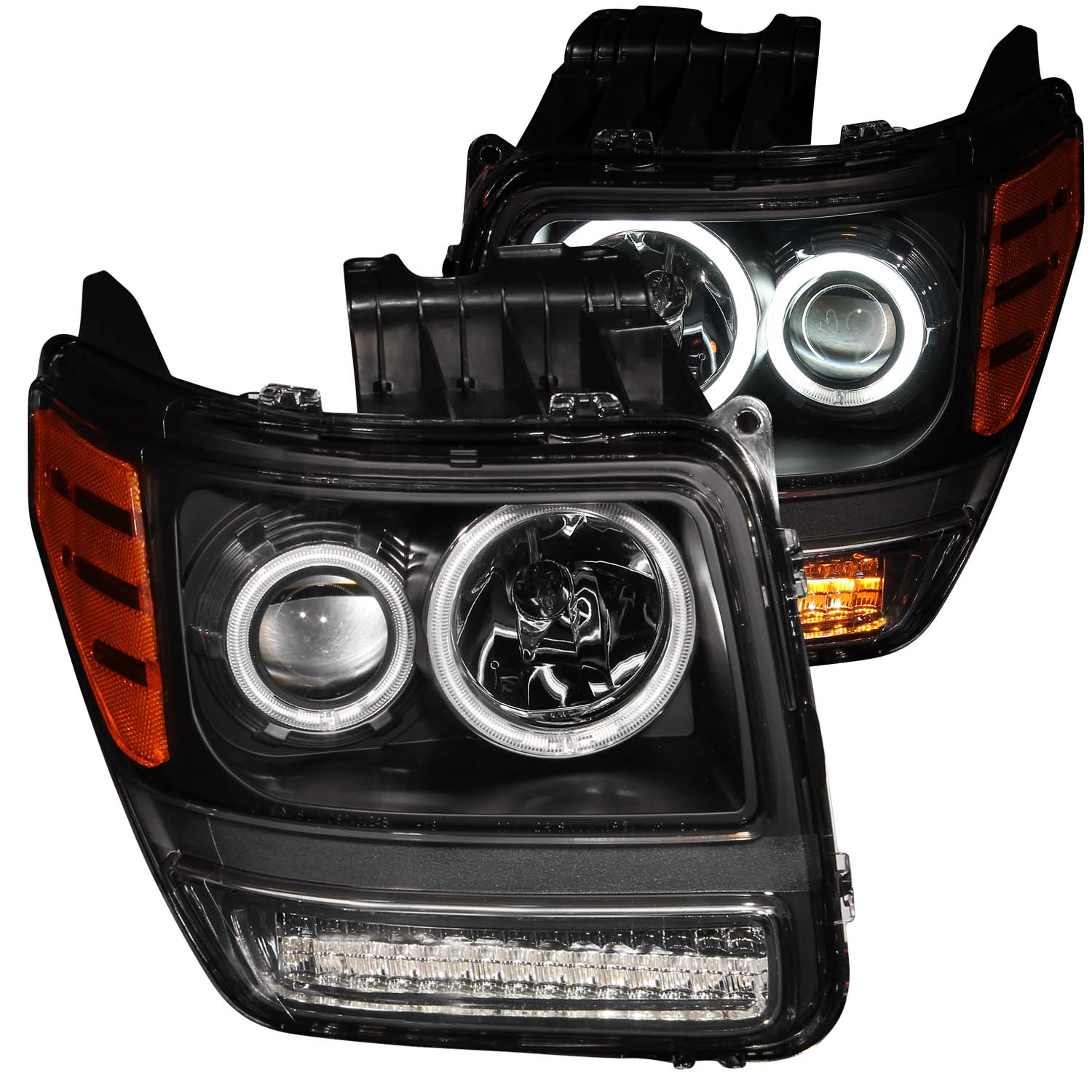 ANZO USA Projector Headlight Set w/Halo 111145