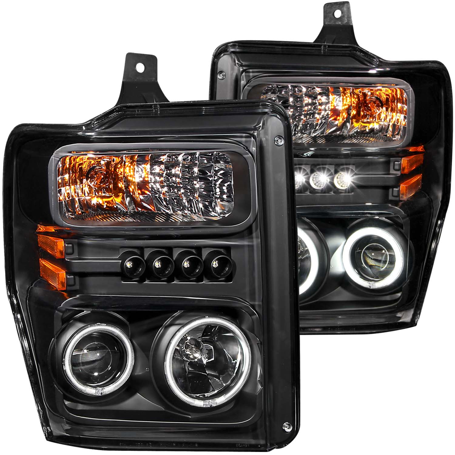 ANZO USA Projector Headlight Set w/Halo 111168