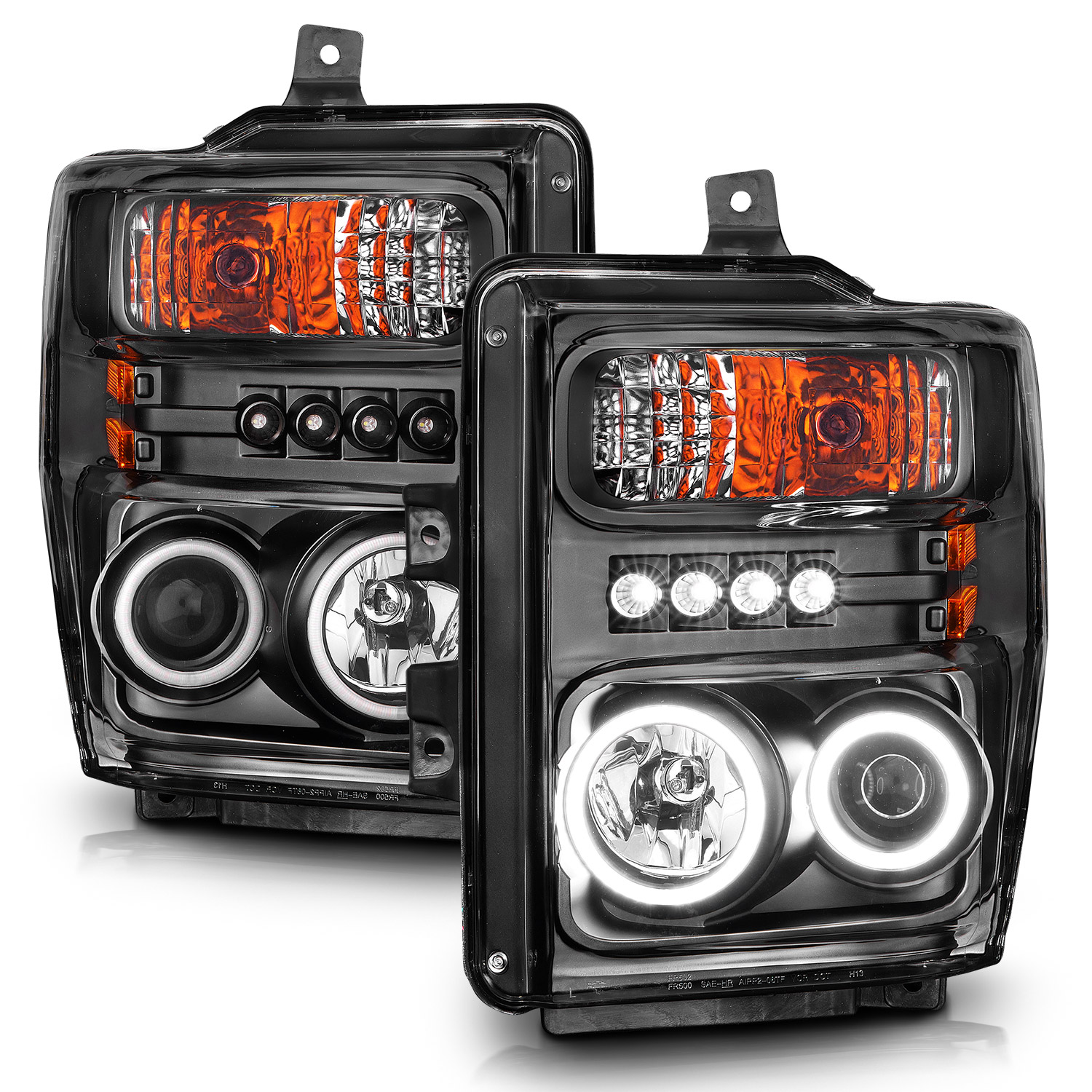 ANZO USA Projector Headlight Set w/Halo 111168