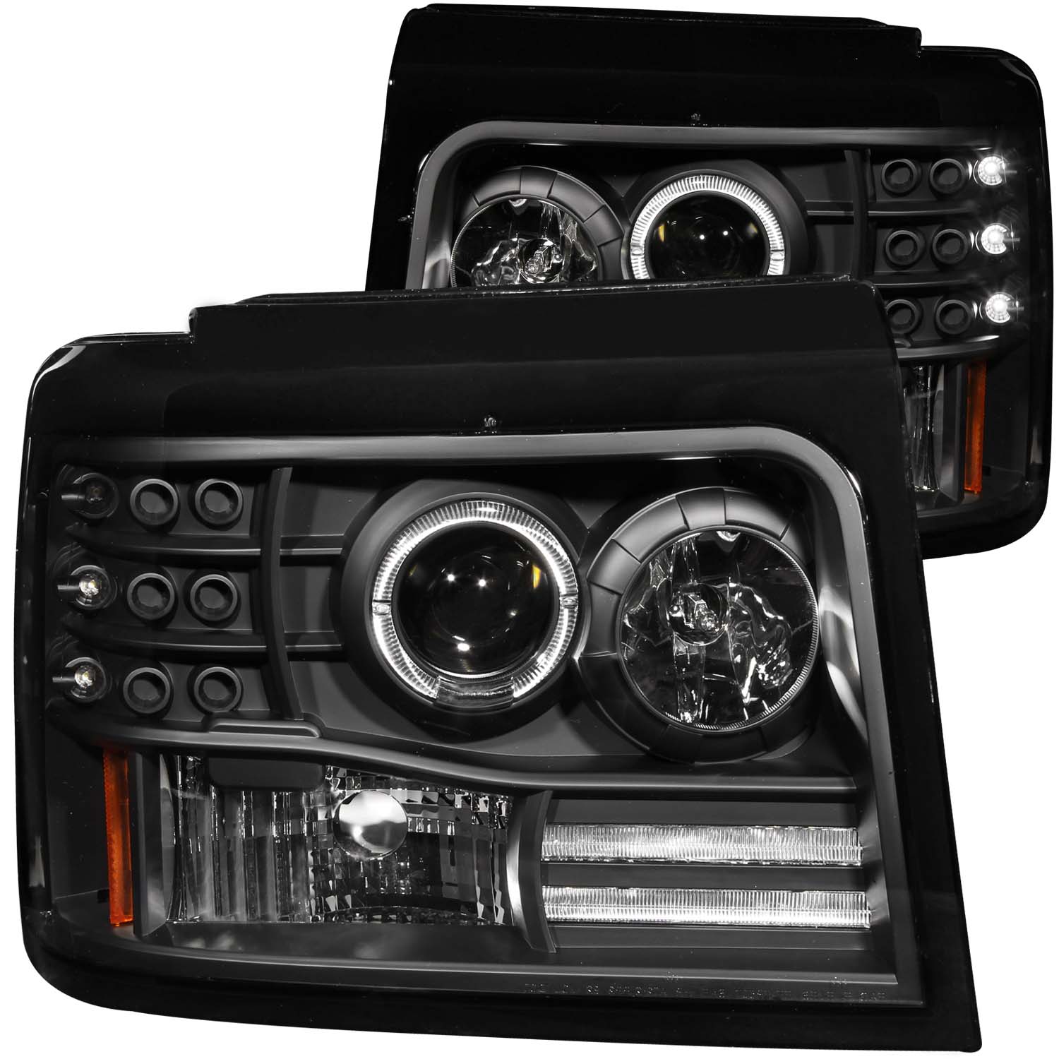 ANZO USA Projector Headlight Set w/Halo 111184