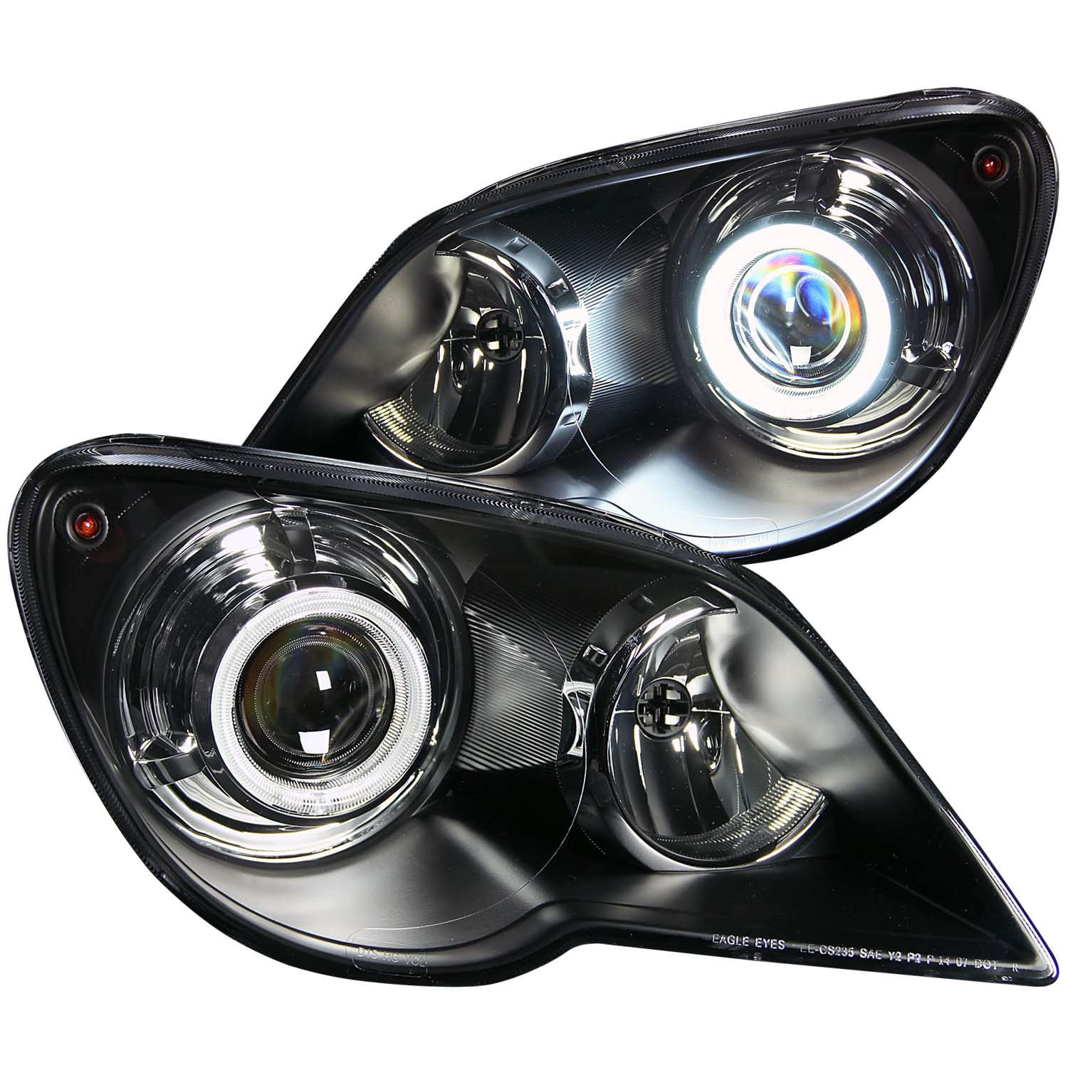 ANZO USA Projector Headlight Set w/Halo 111186
