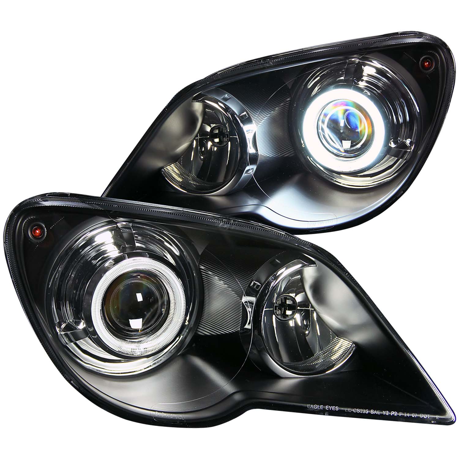 ANZO USA Projector Headlight Set w/Halo 111188