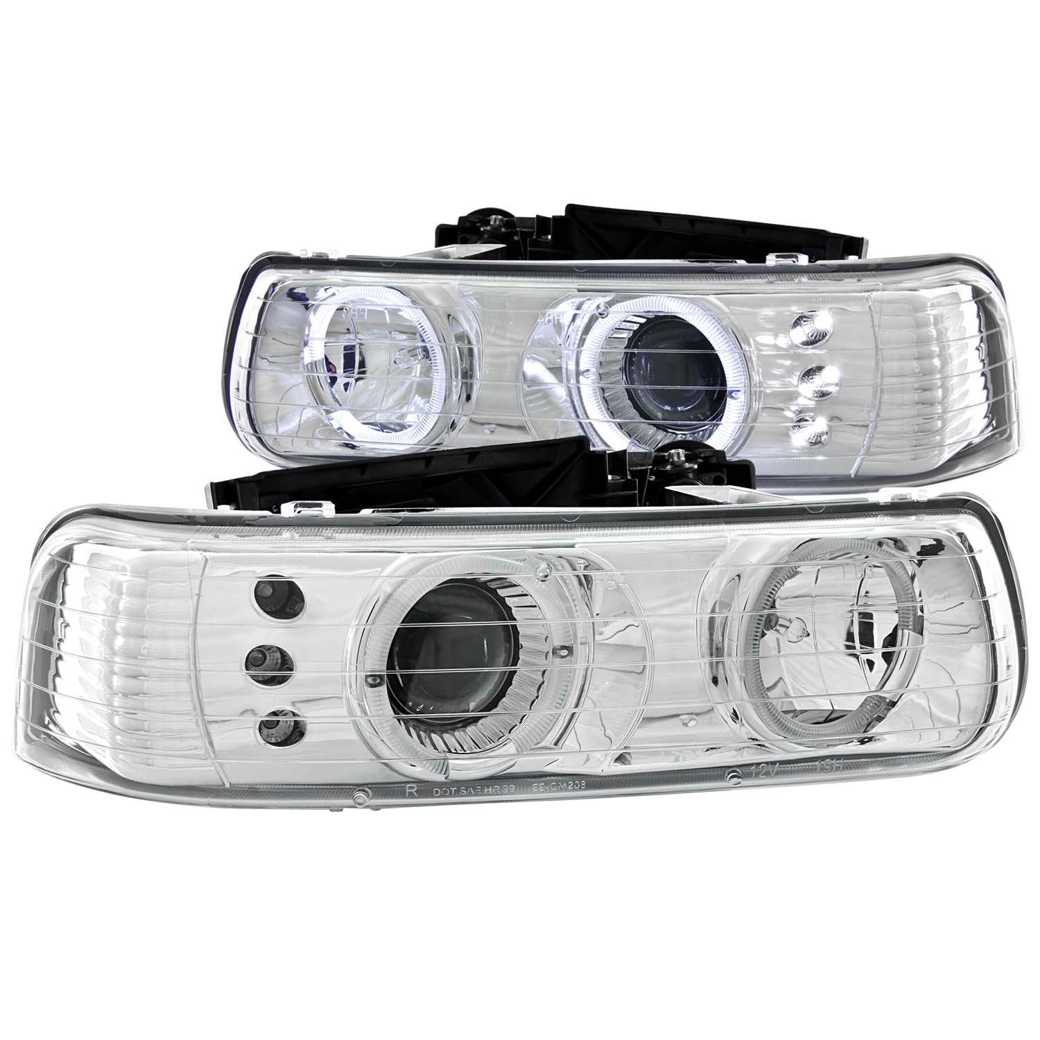 ANZO USA Projector Headlight Set w/Halo 111190