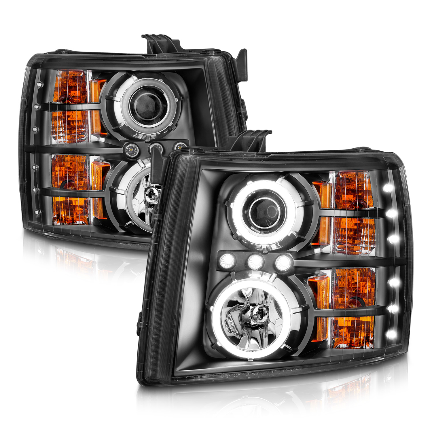 ANZO USA Projector Headlight Set w/Halo 111107
