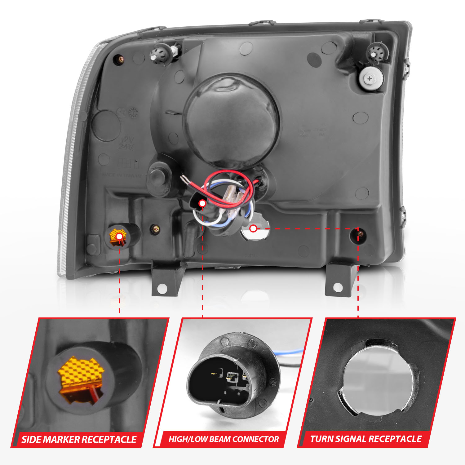 ANZO USA Crystal Headlight Set 111106