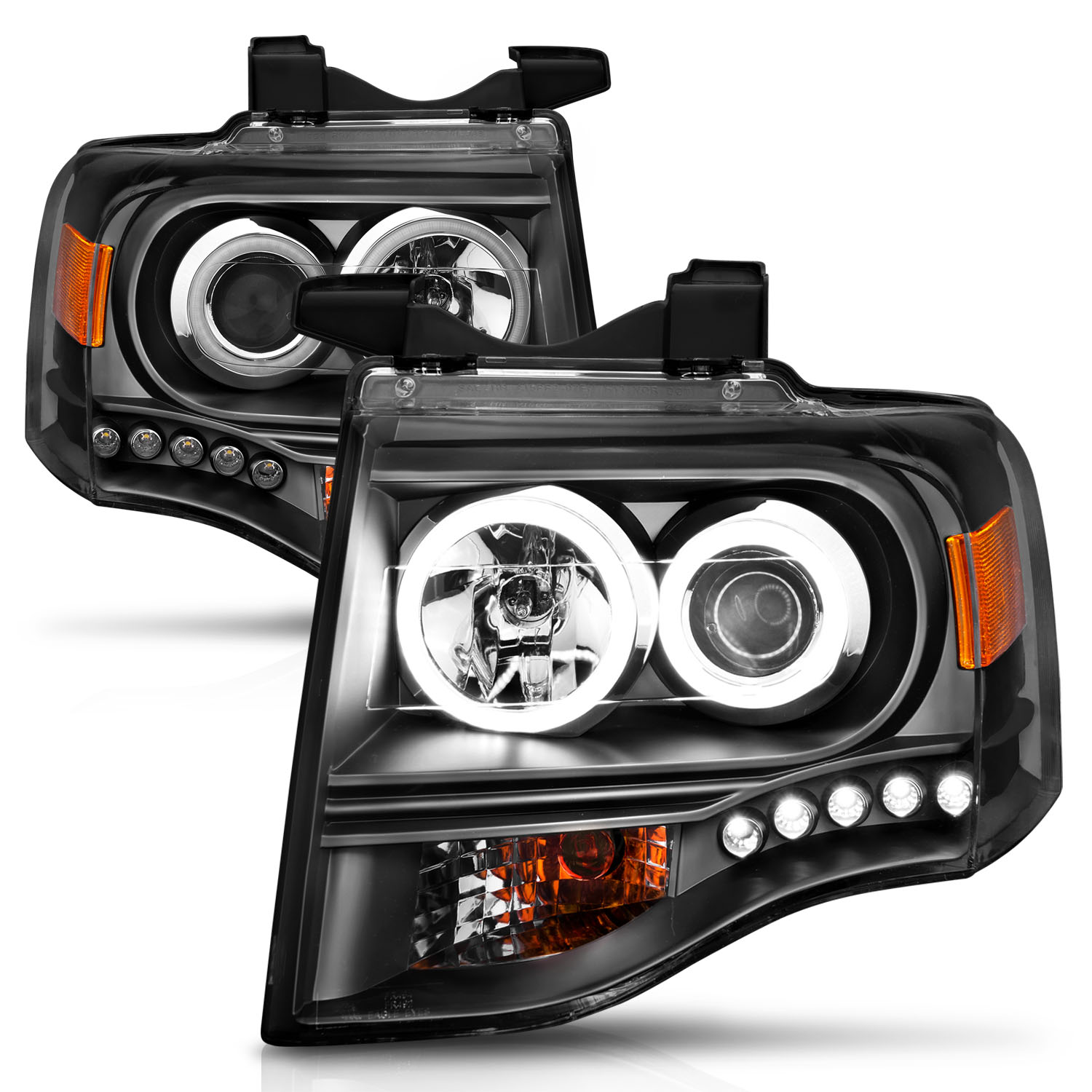 ANZO USA Projector Headlight Set w/Halo 111113
