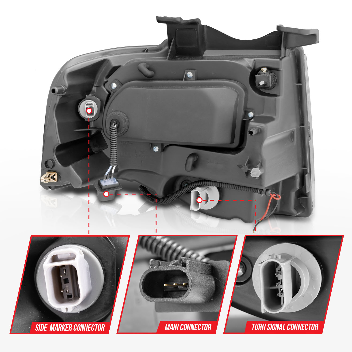 ANZO USA Projector Headlight Set w/Halo 111114