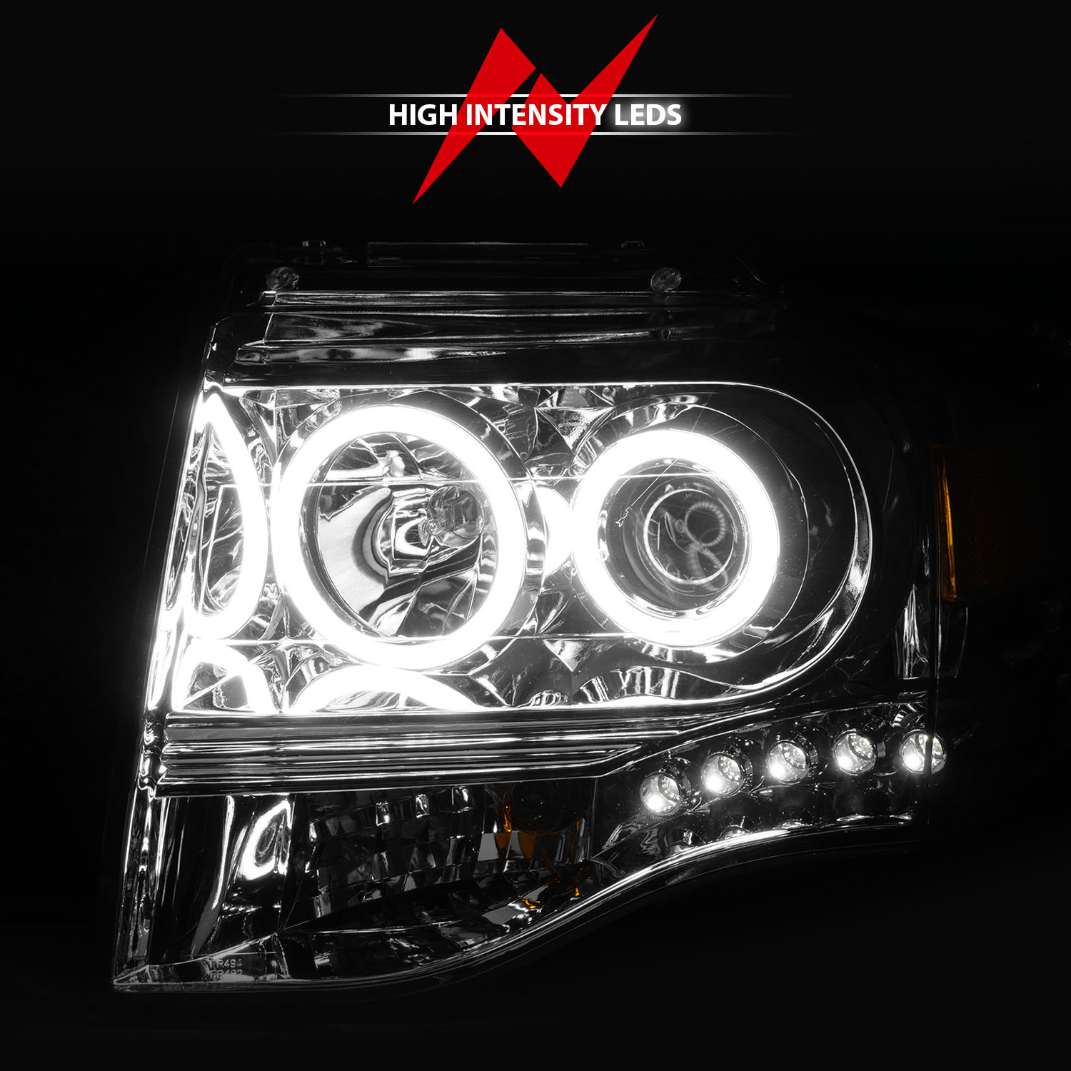 ANZO USA Projector Headlight Set w/Halo 111114