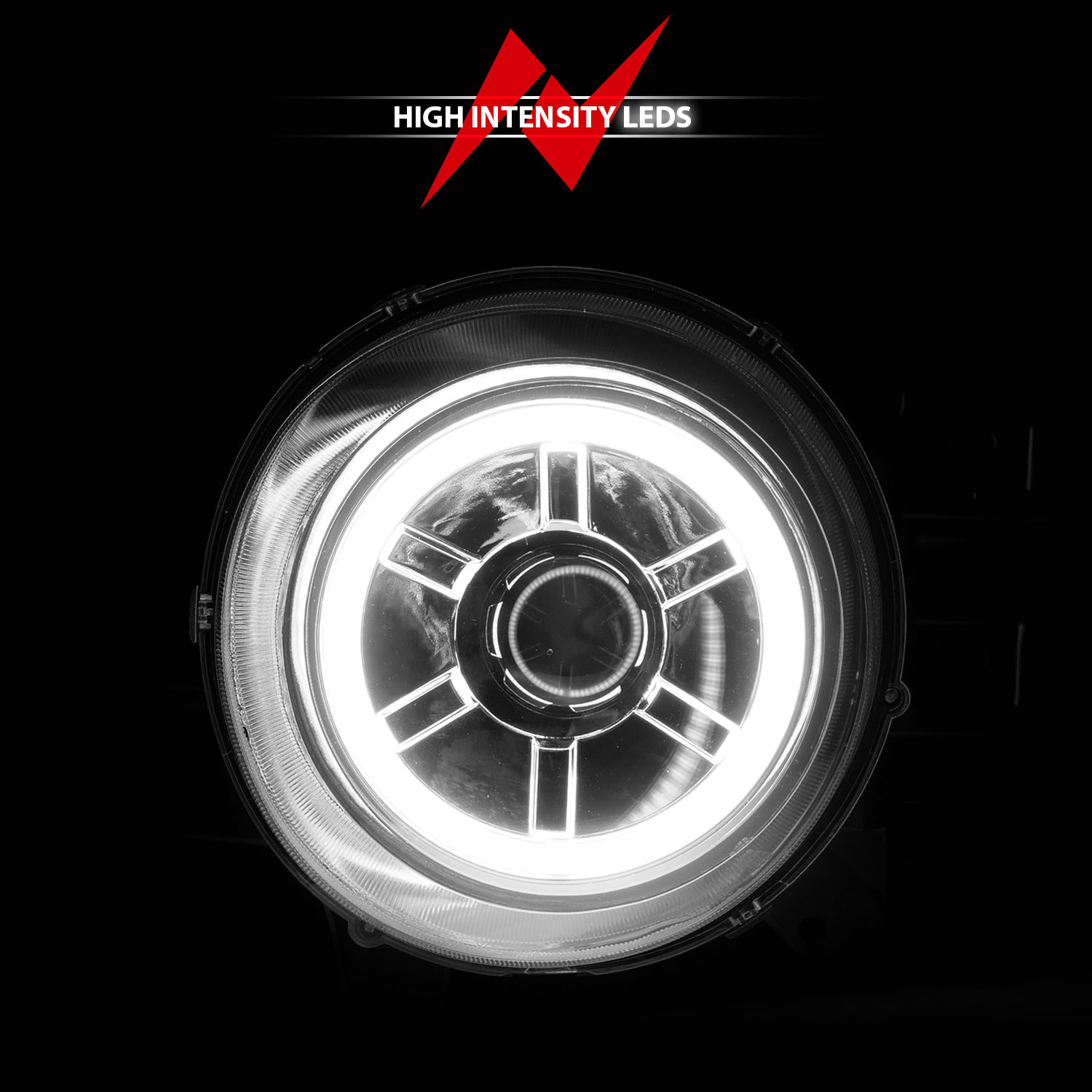 ANZO USA Projector Headlight Set w/Halo 111115