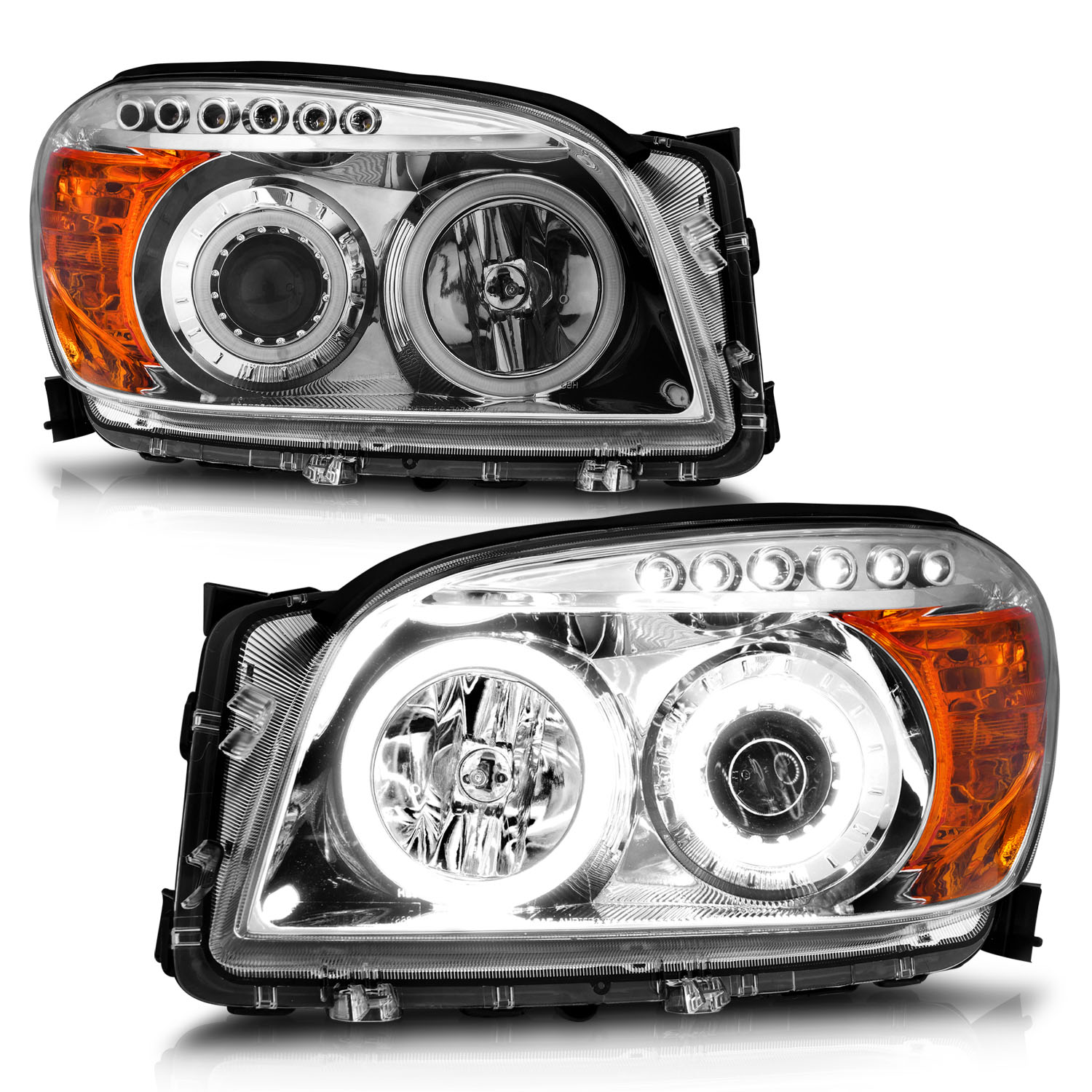 ANZO USA Projector Headlight Set w/Halo 111121