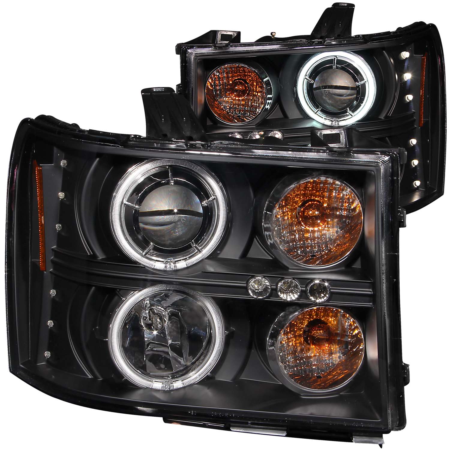 ANZO USA Projector Headlight Set w/Halo 111125
