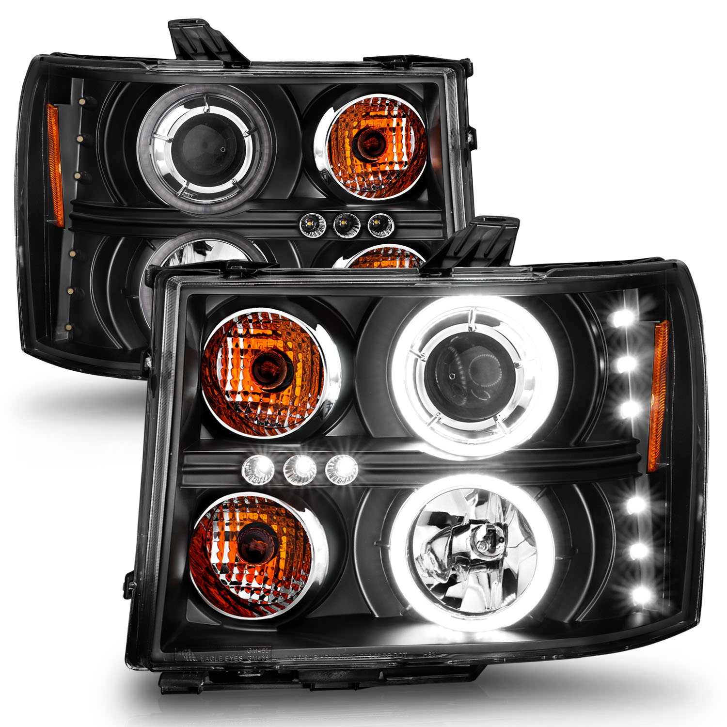 ANZO USA Projector Headlight Set w/Halo 111125