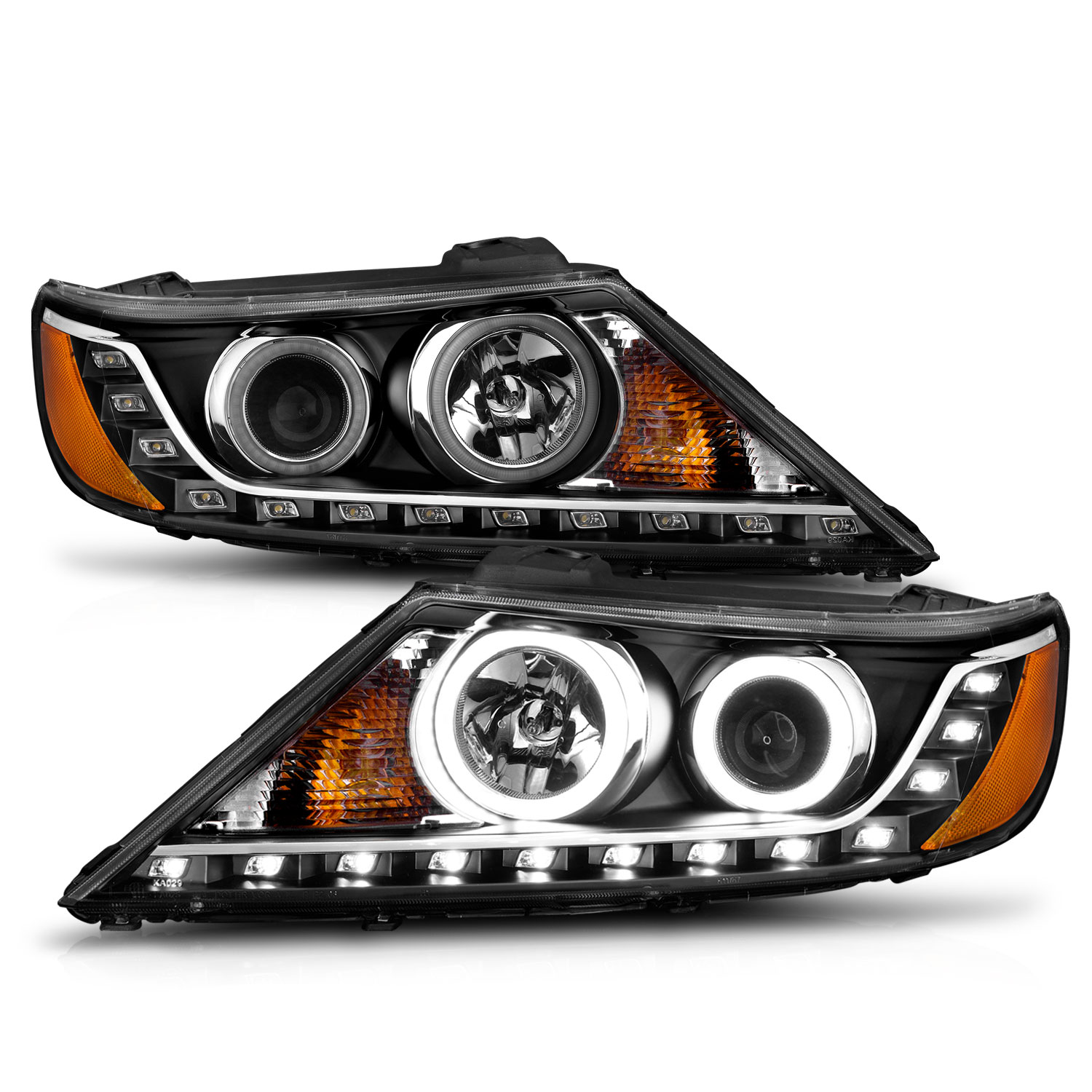 ANZO USA Projector Headlight Set w/Halo 111248
