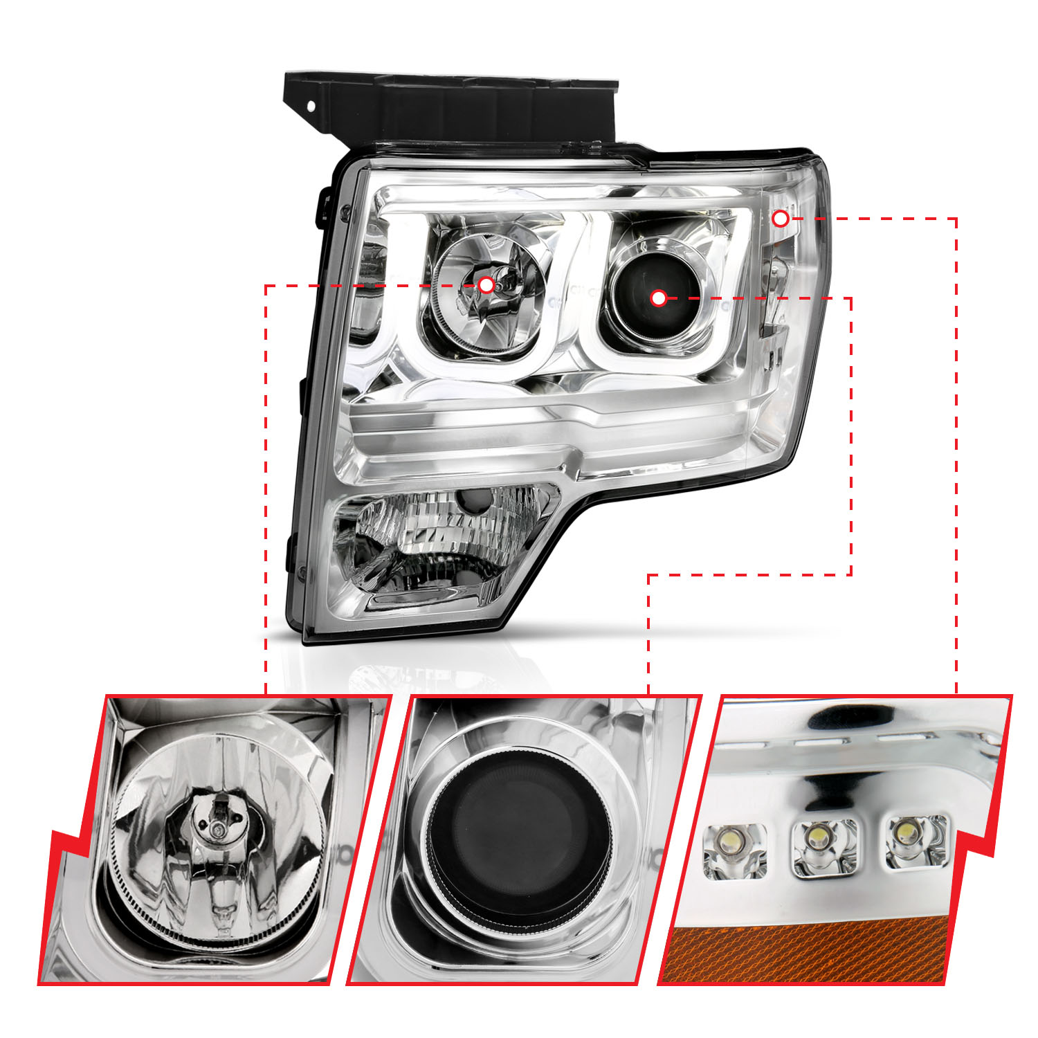 ANZO USA Projector Headlight Set 111264