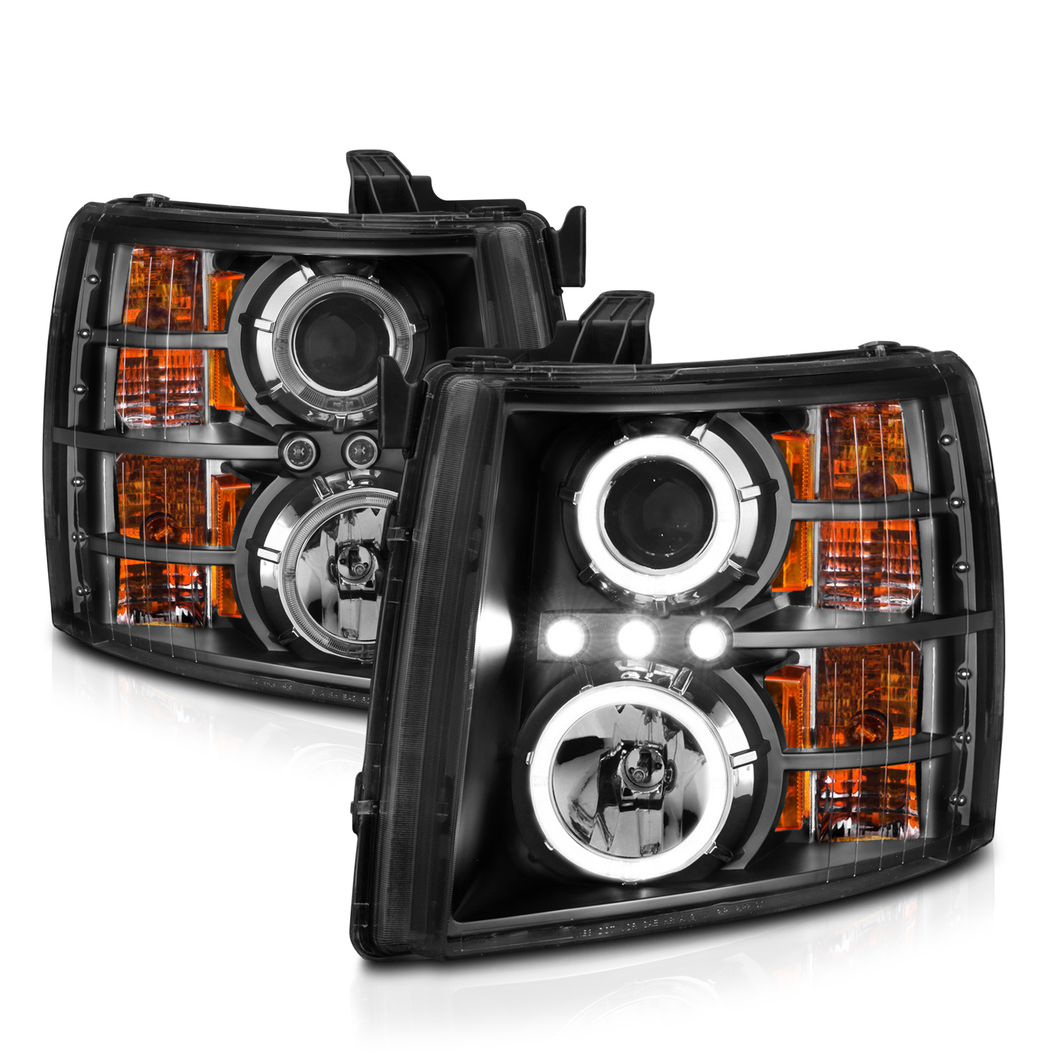 ANZO USA Projector Headlight Set w/Halo 111200