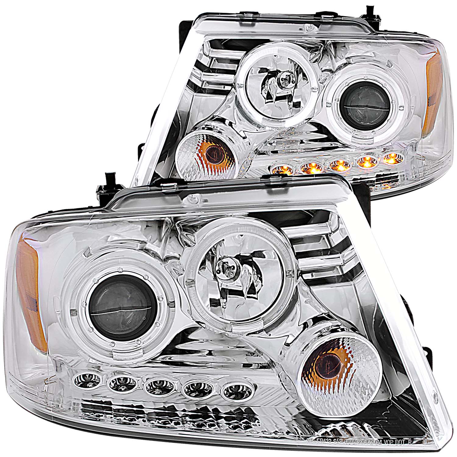 ANZO USA Projector Headlight Set w/Halo 111203
