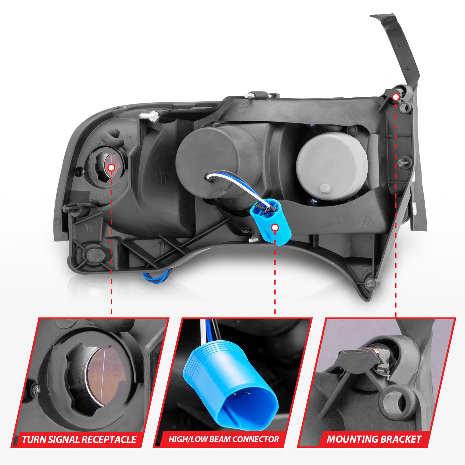 ANZO USA Crystal Headlight Set 111205