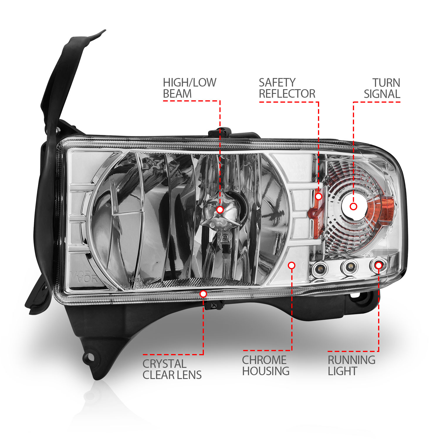 ANZO USA Crystal Headlight Set 111206