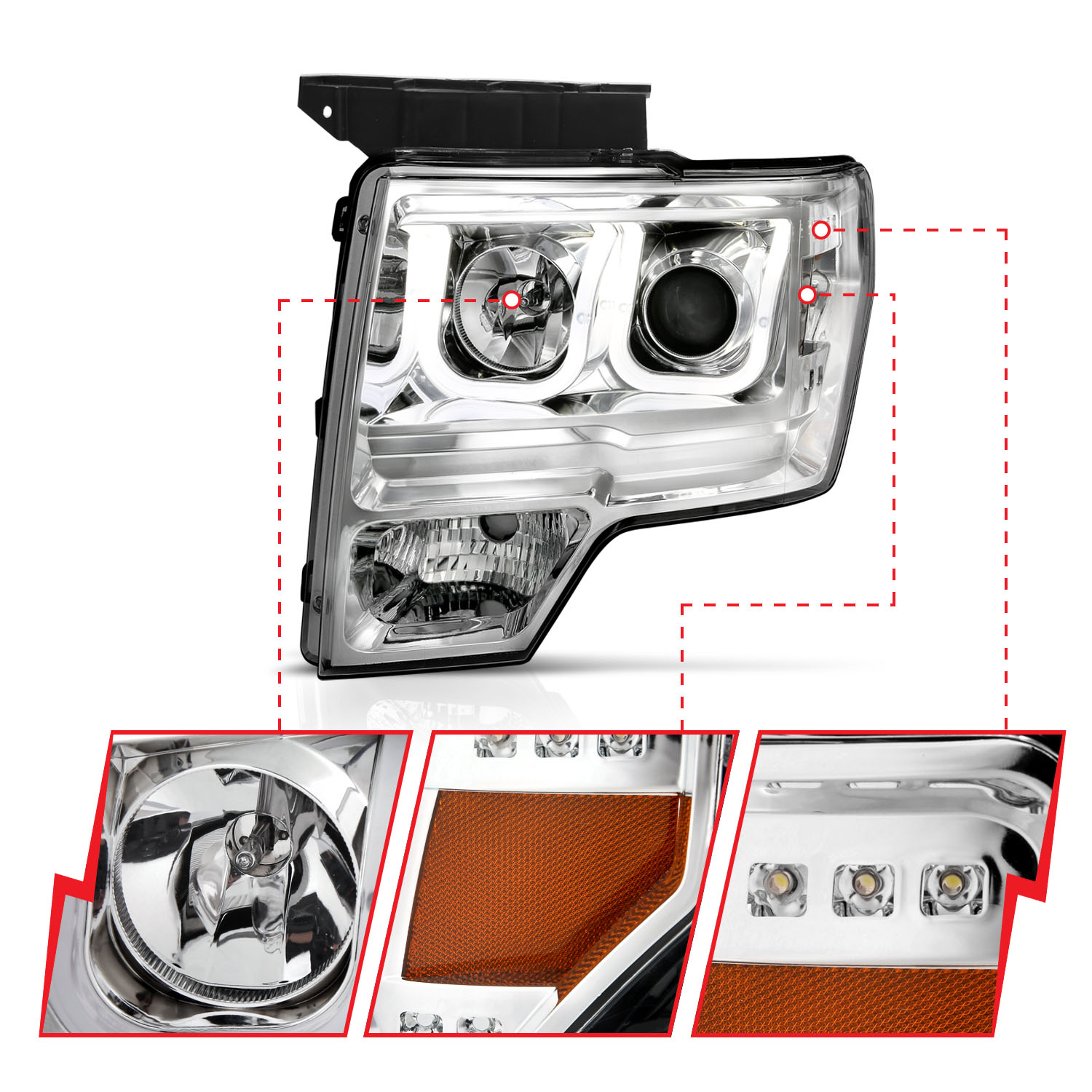 ANZO USA Projector Headlight Set 111352