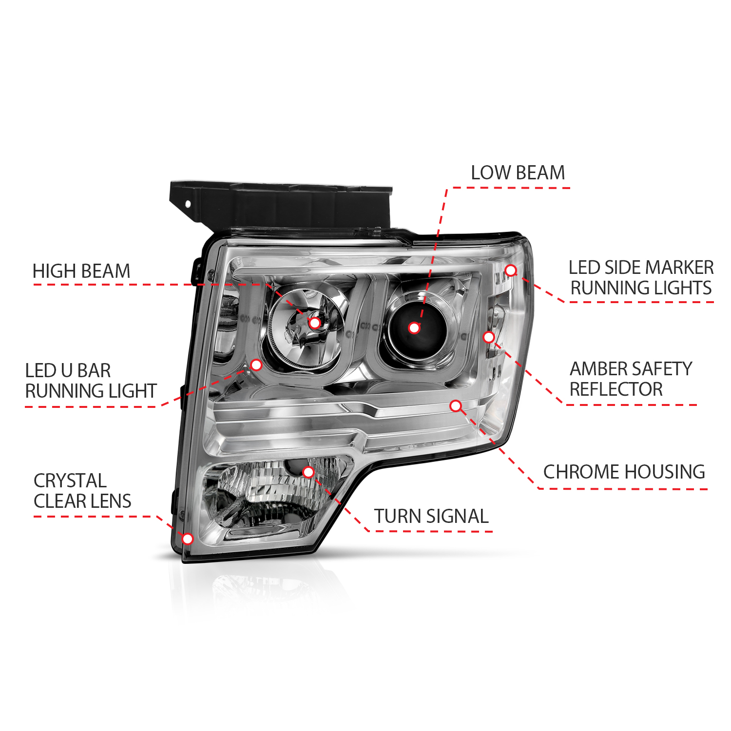 ANZO USA Projector Headlight Set 111352