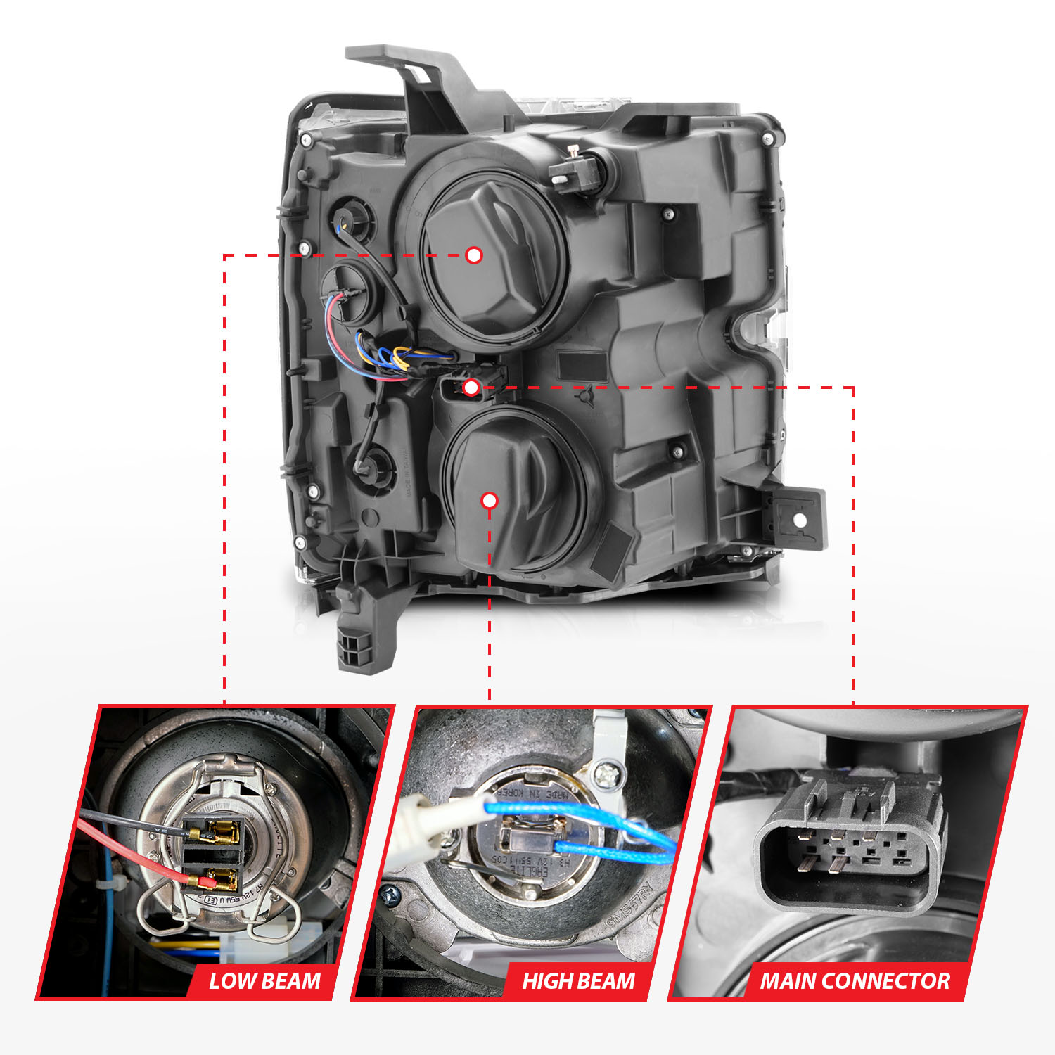 ANZO USA Projector Headlight Set 111366