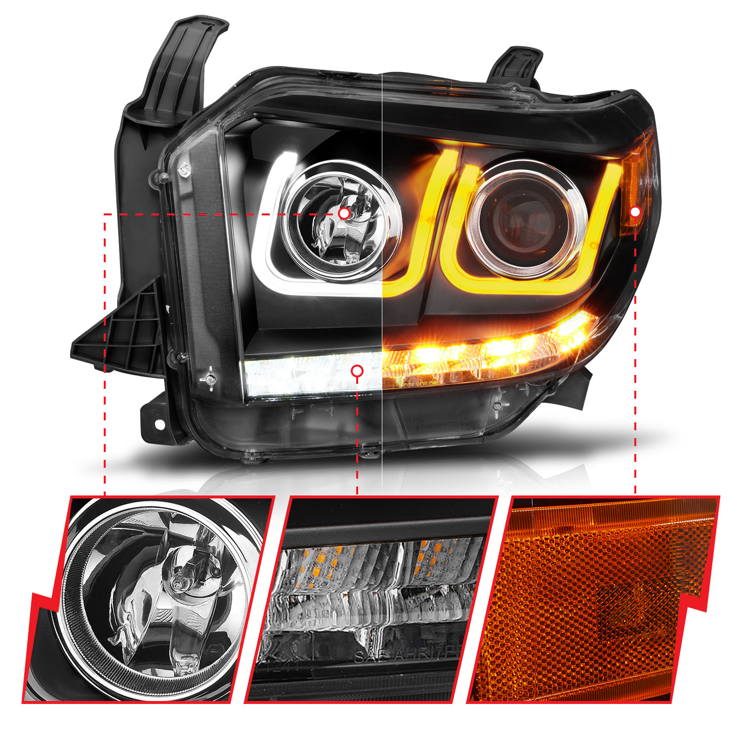 ANZO USA Projector Headlight Set 111387