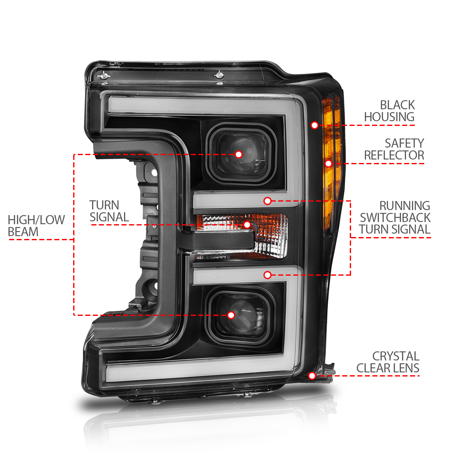 ANZO USA Projector Headlight Set 111388